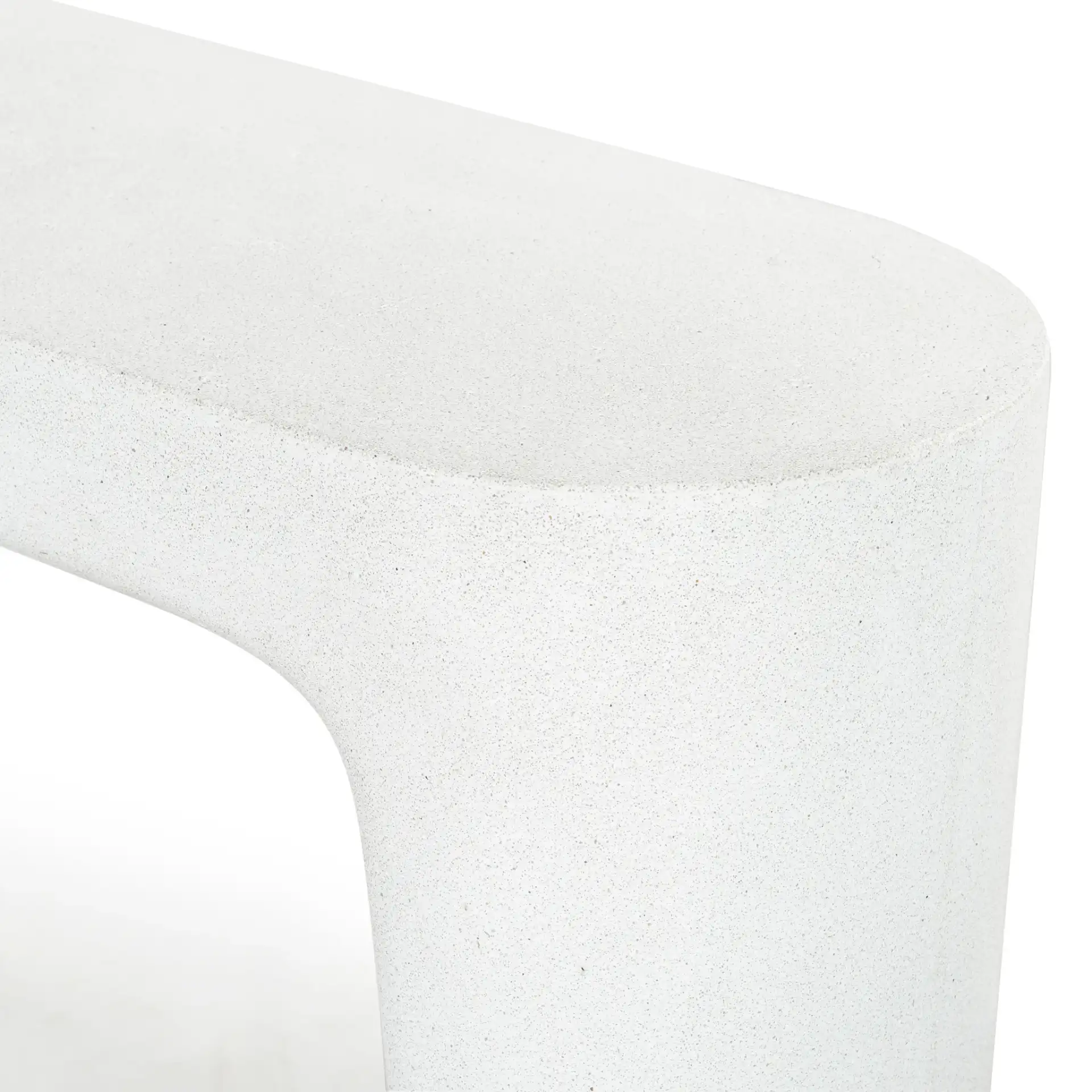 Tolbert Concrete Console Table in Ivory in a styled room