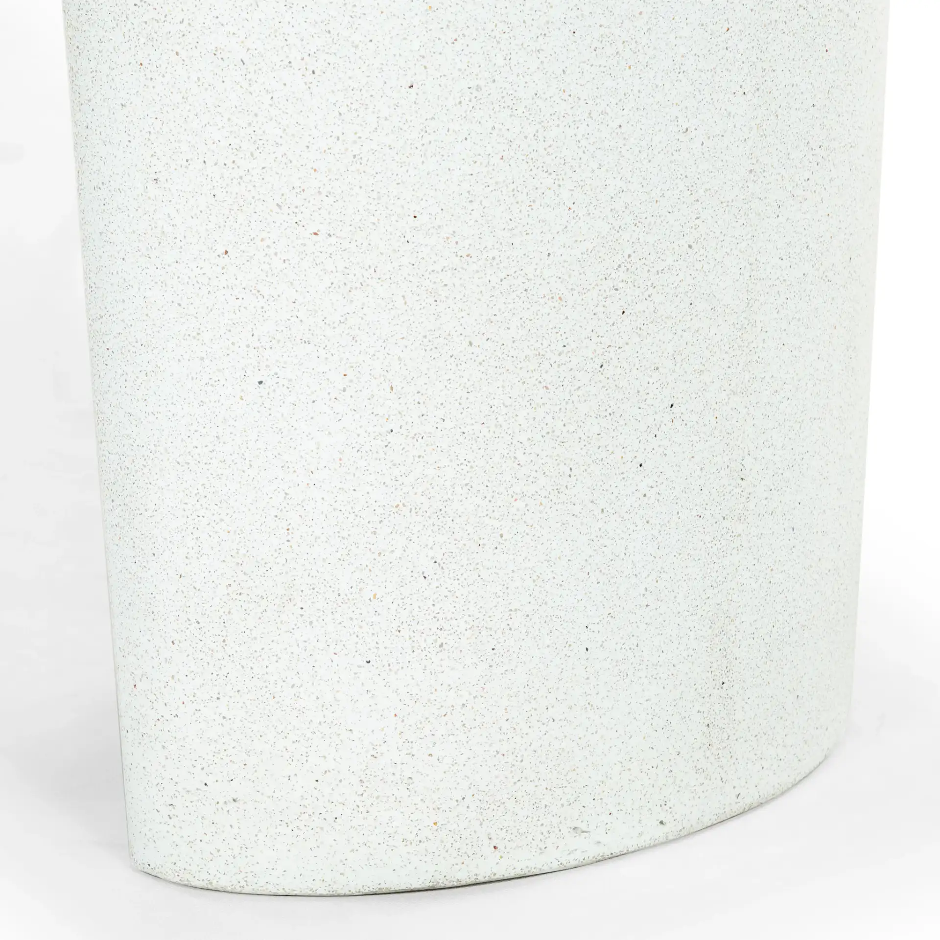 Tolbert Concrete Console Table in Ivory, detail view