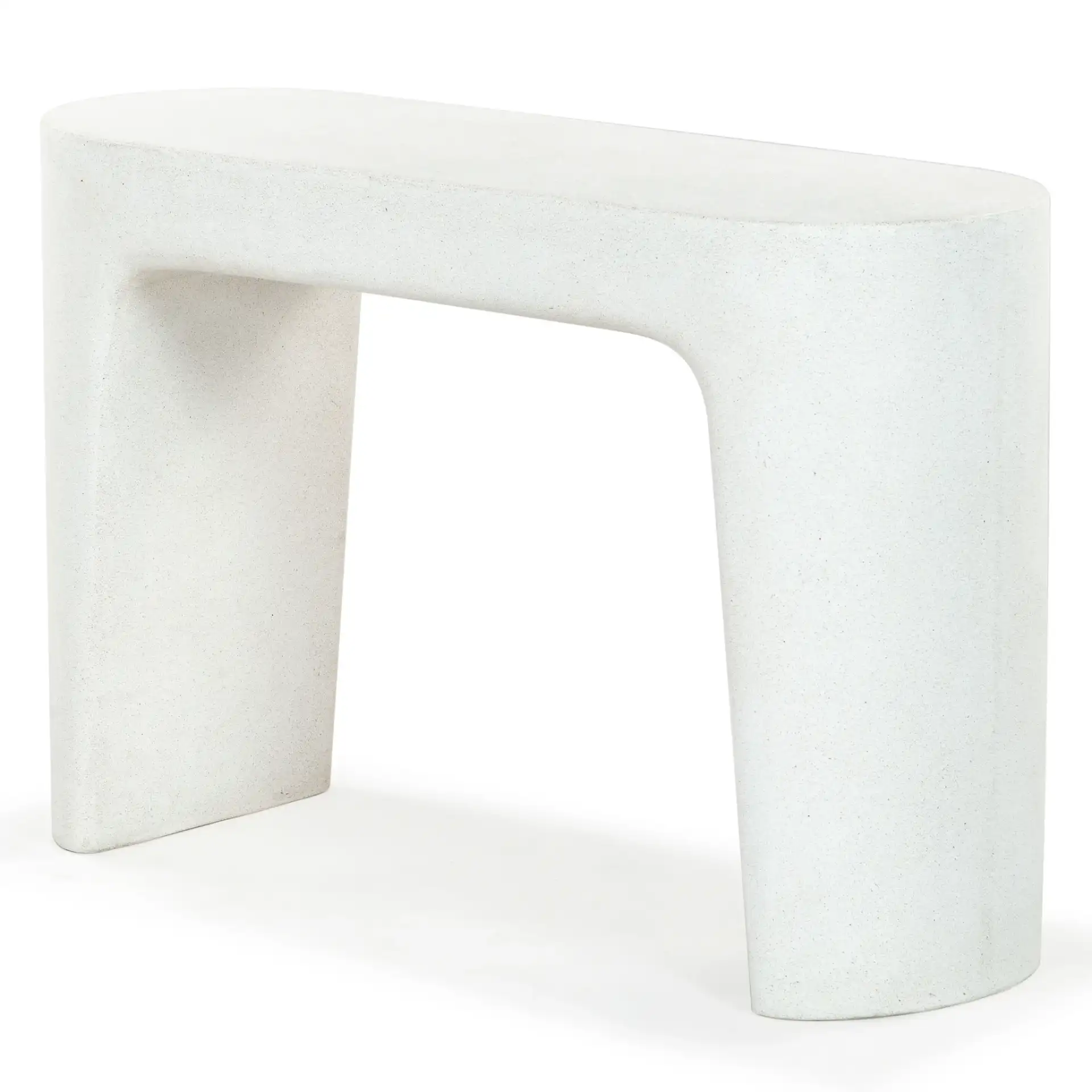 Tolbert Concrete Console Table in Ivory, detail view