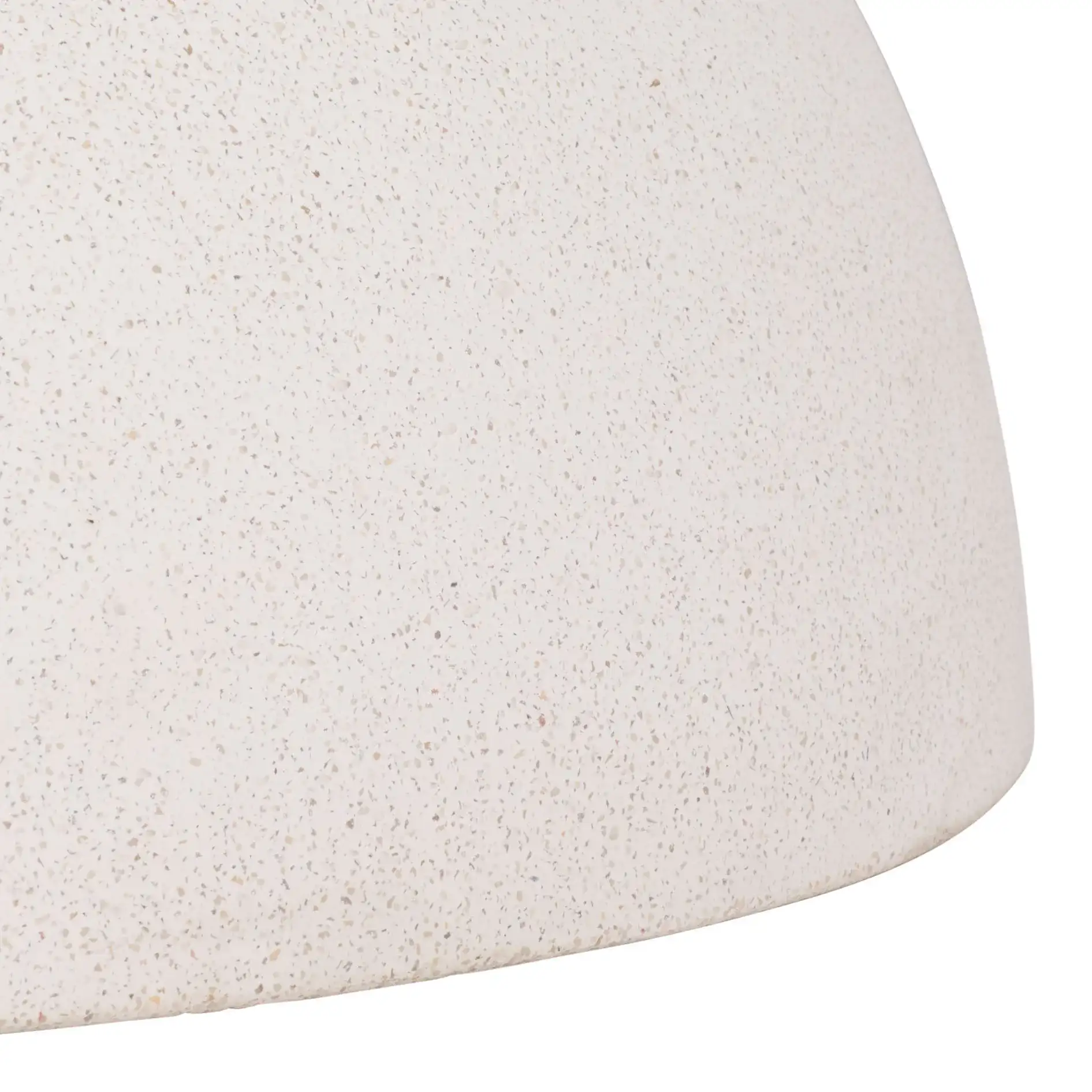 Glynda Concrete Accent Table in Ivory, detail view
