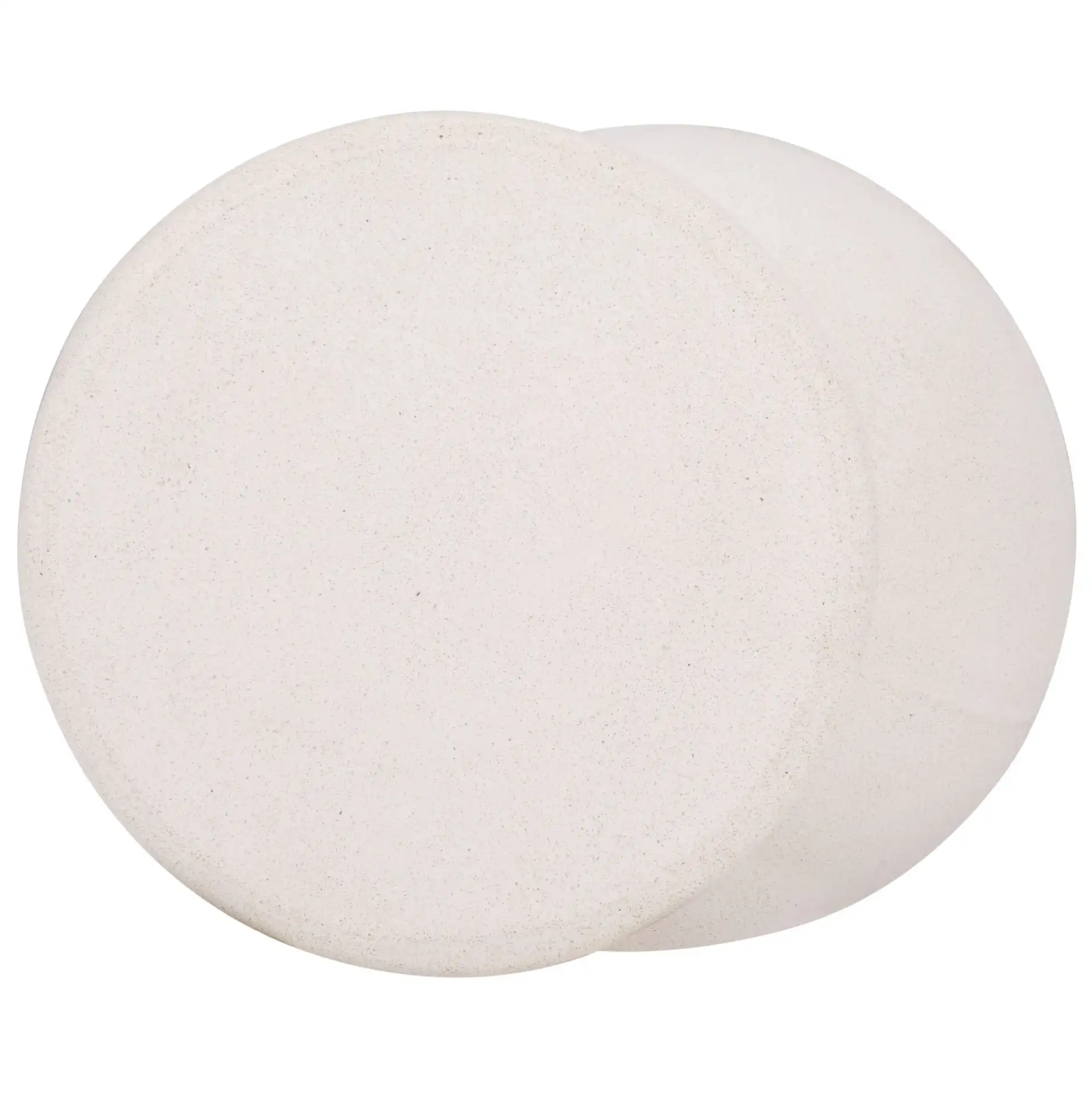 Glynda Concrete Accent Table in Ivory, detail view