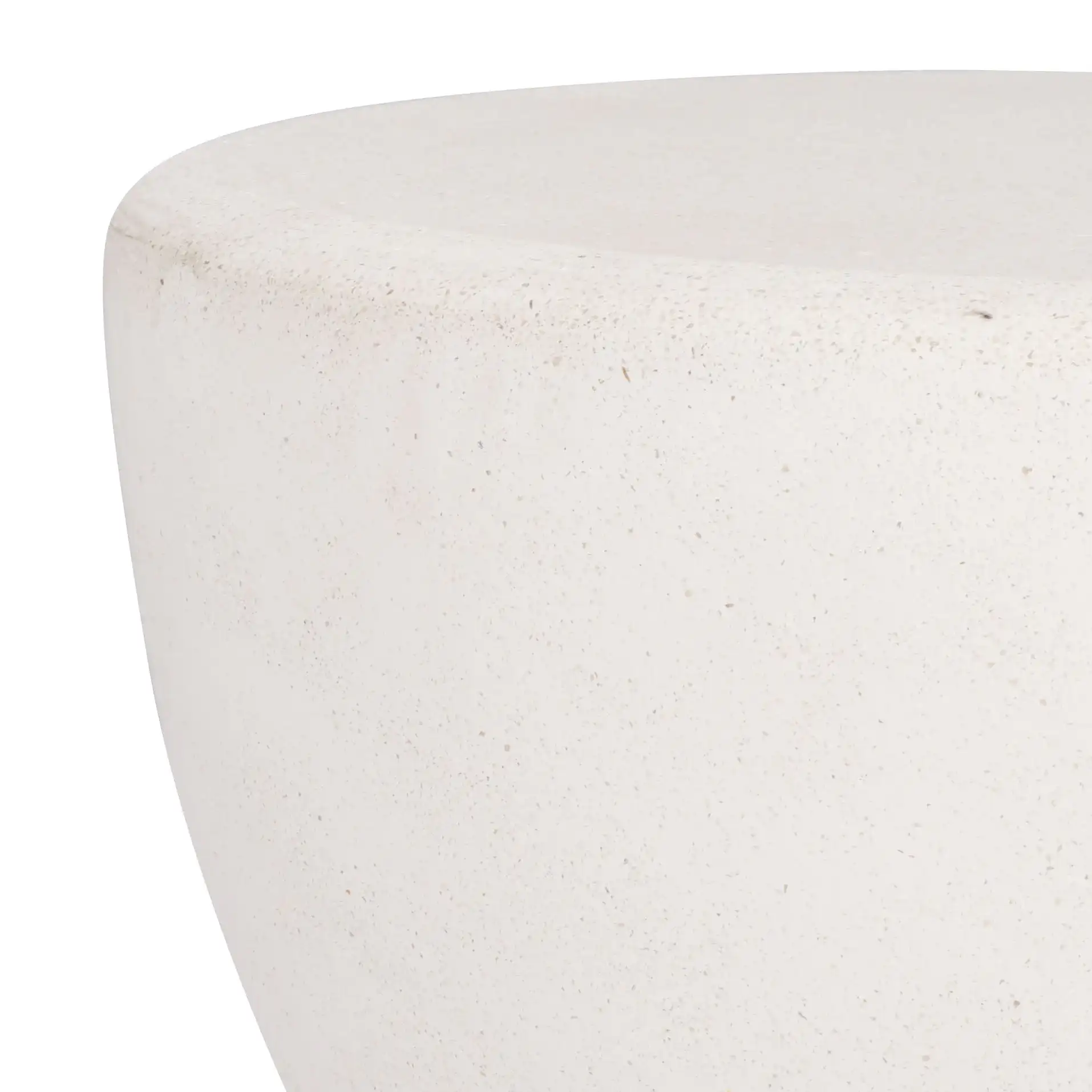 Henrietta Concrete Accent Table in Ivory in a styled room