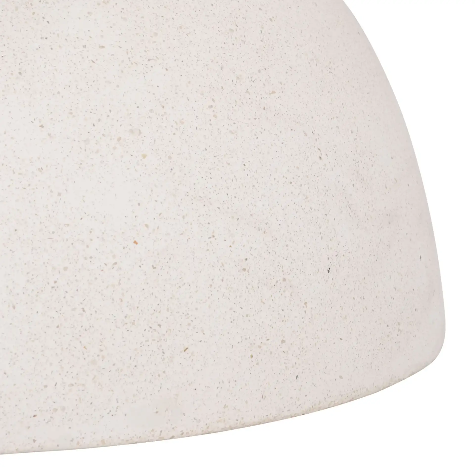 Henrietta Concrete Accent Table in Ivory, detail view