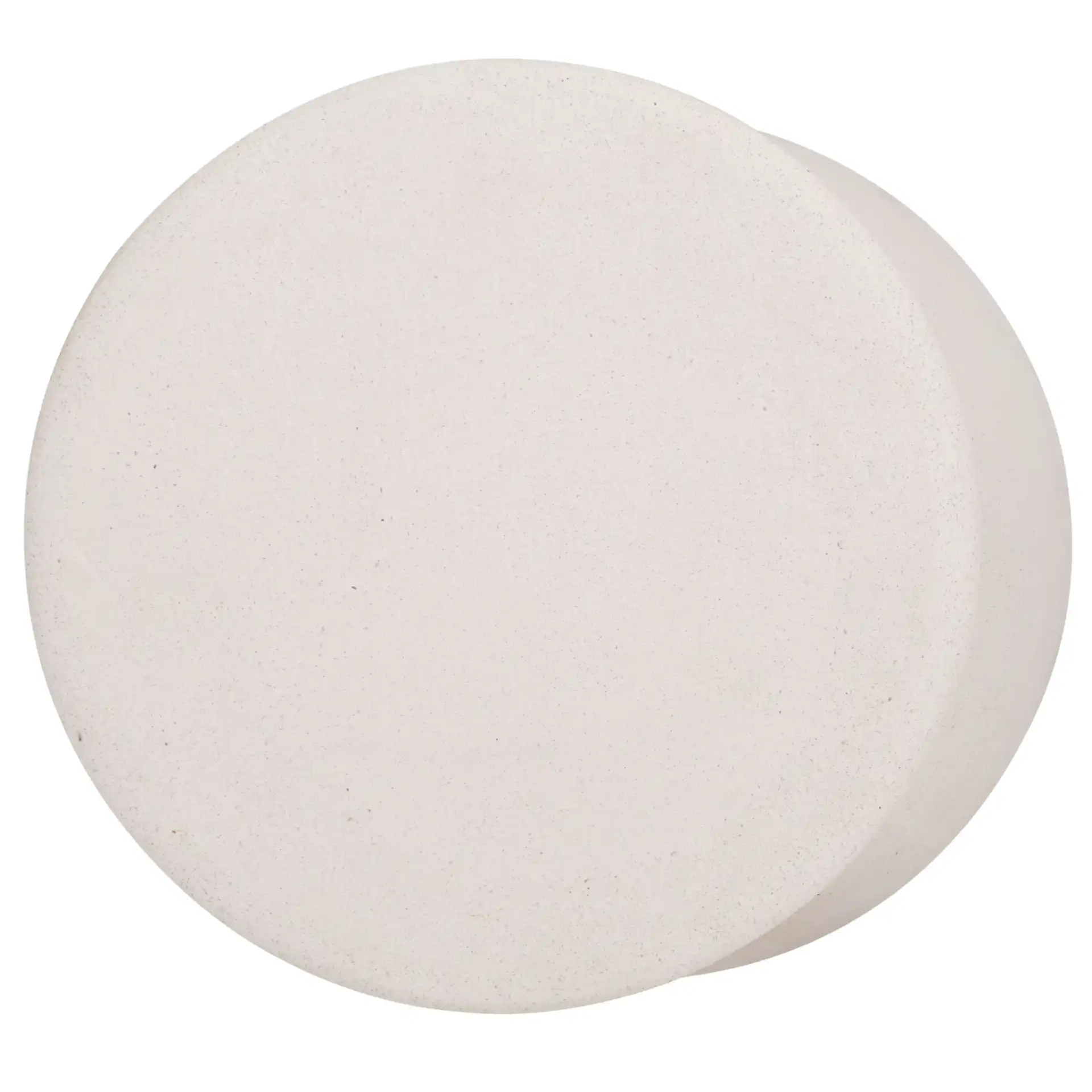 Henrietta Concrete Accent Table in Ivory, detail view