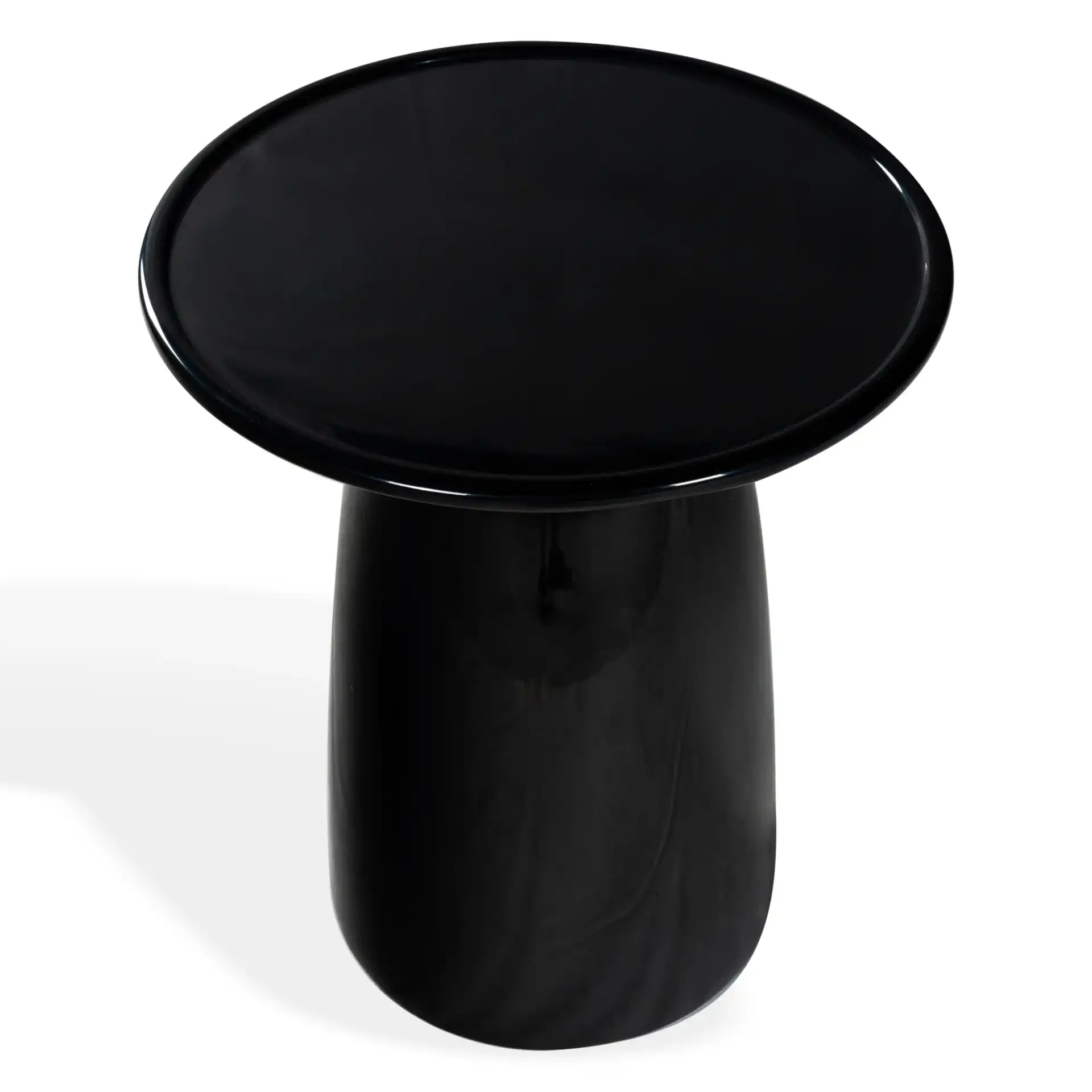 Stephan Concrete Accent Table in Black, detail view