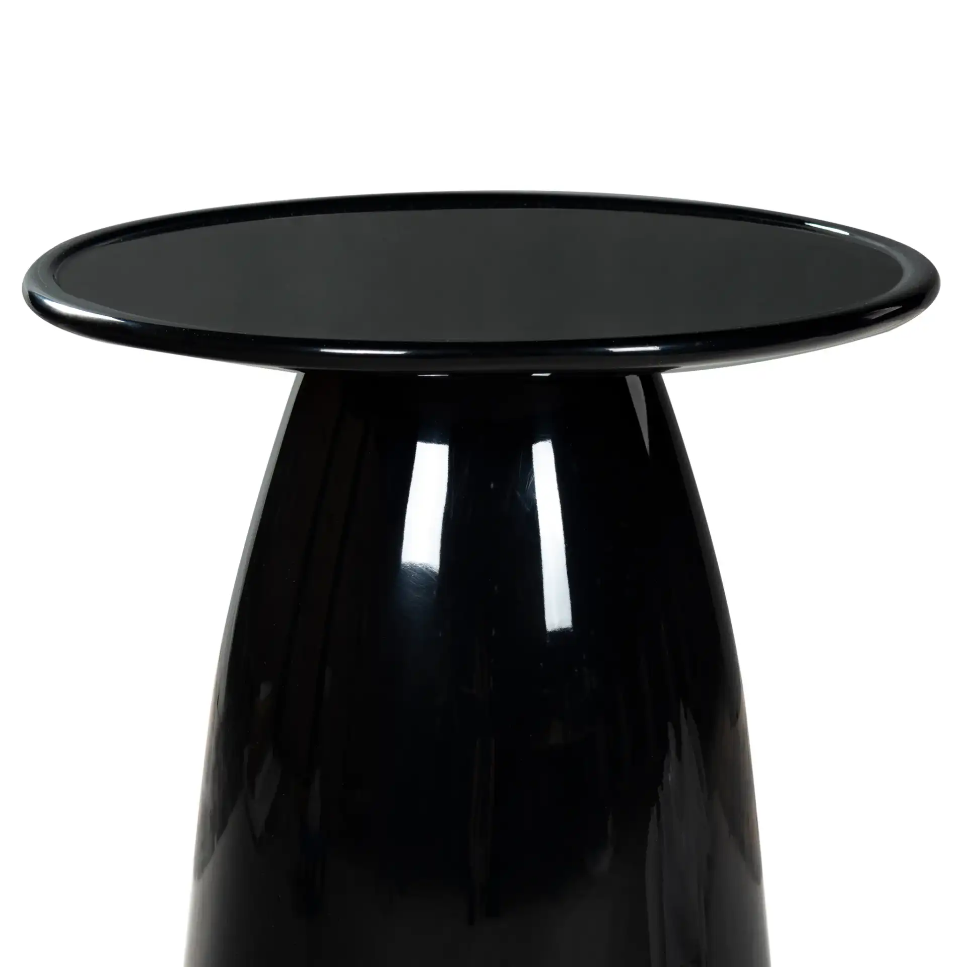 Stephan Concrete Accent Table in Black in a styled room