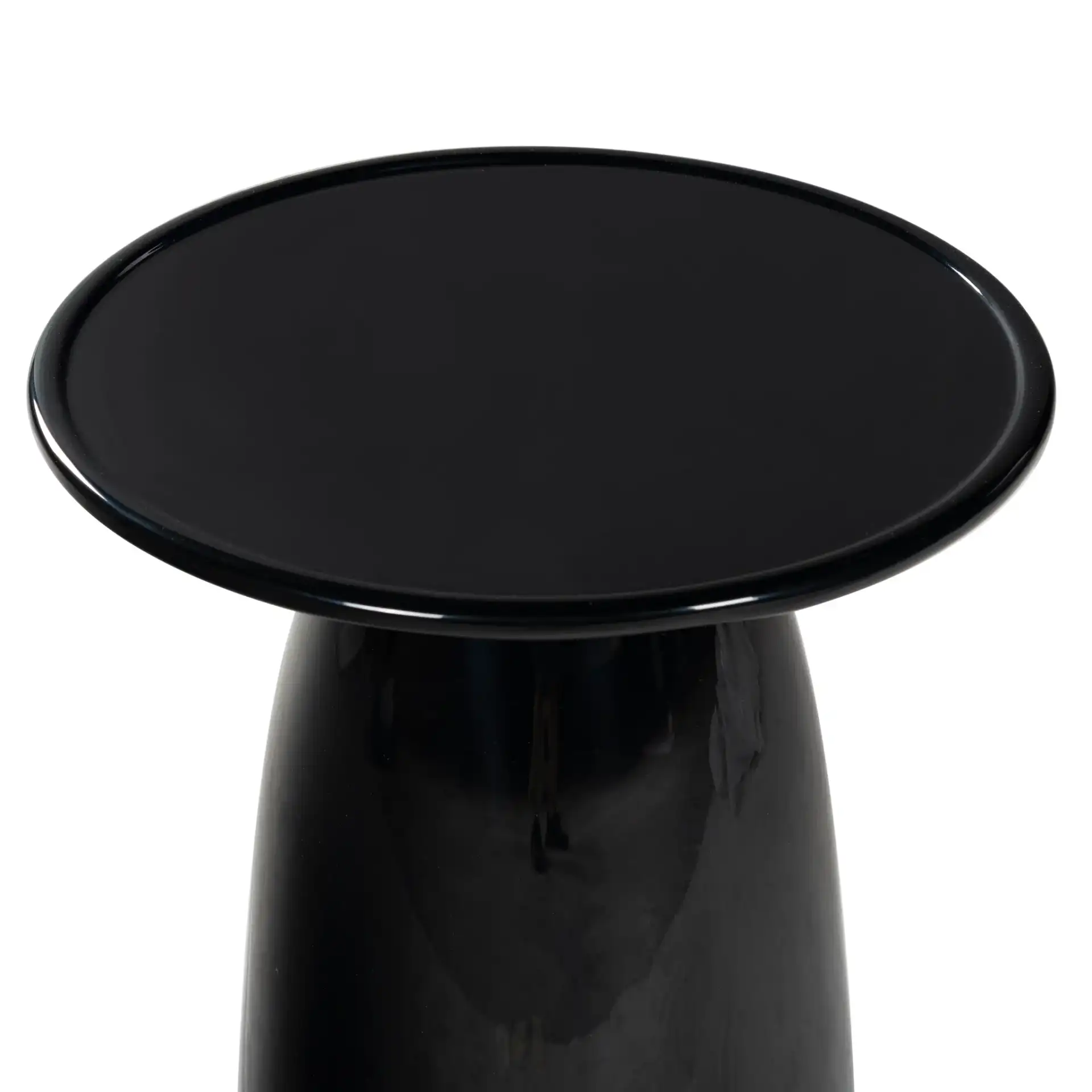 Stephan Concrete Accent Table in Black in a styled room