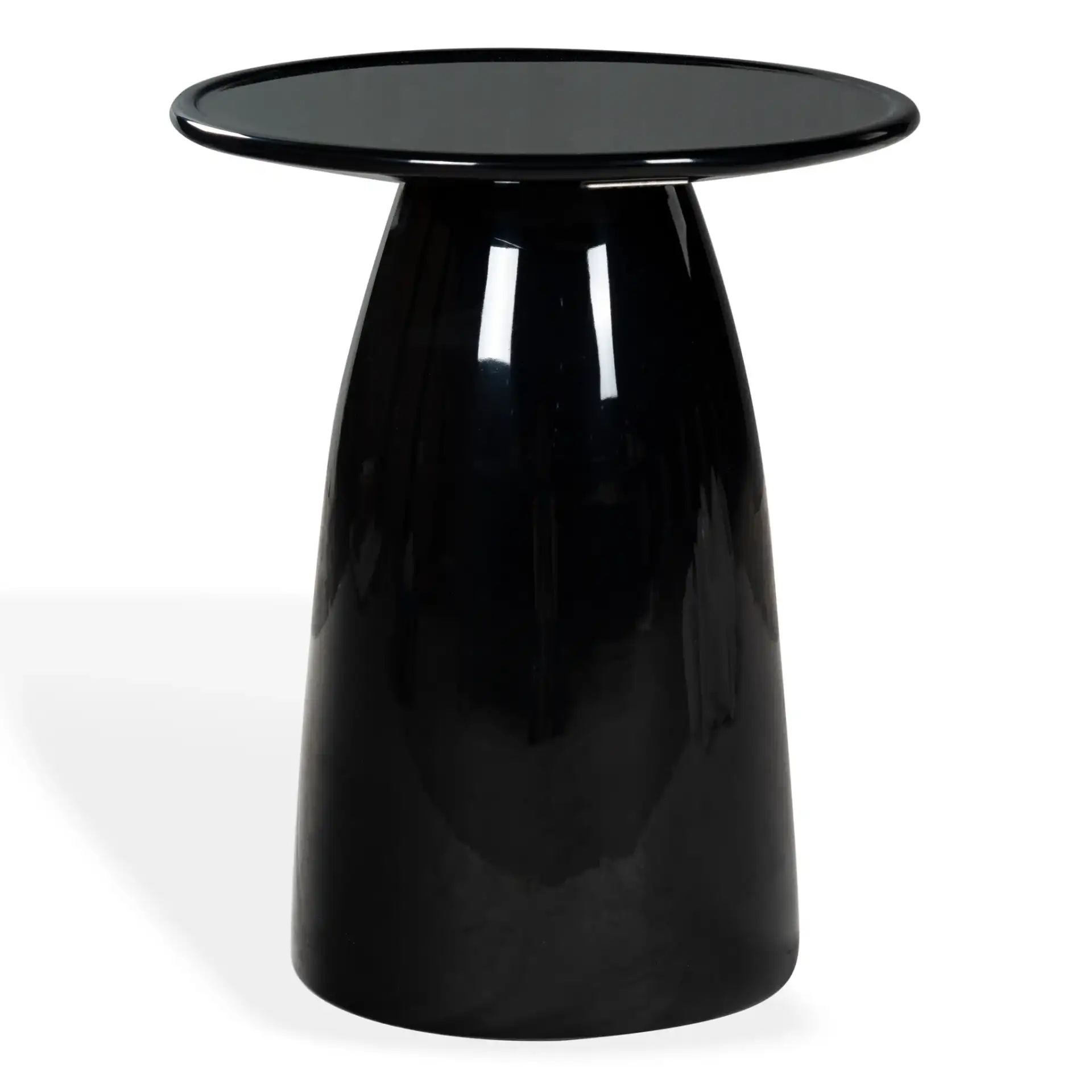Stephan Concrete Accent Table in Black, detail view