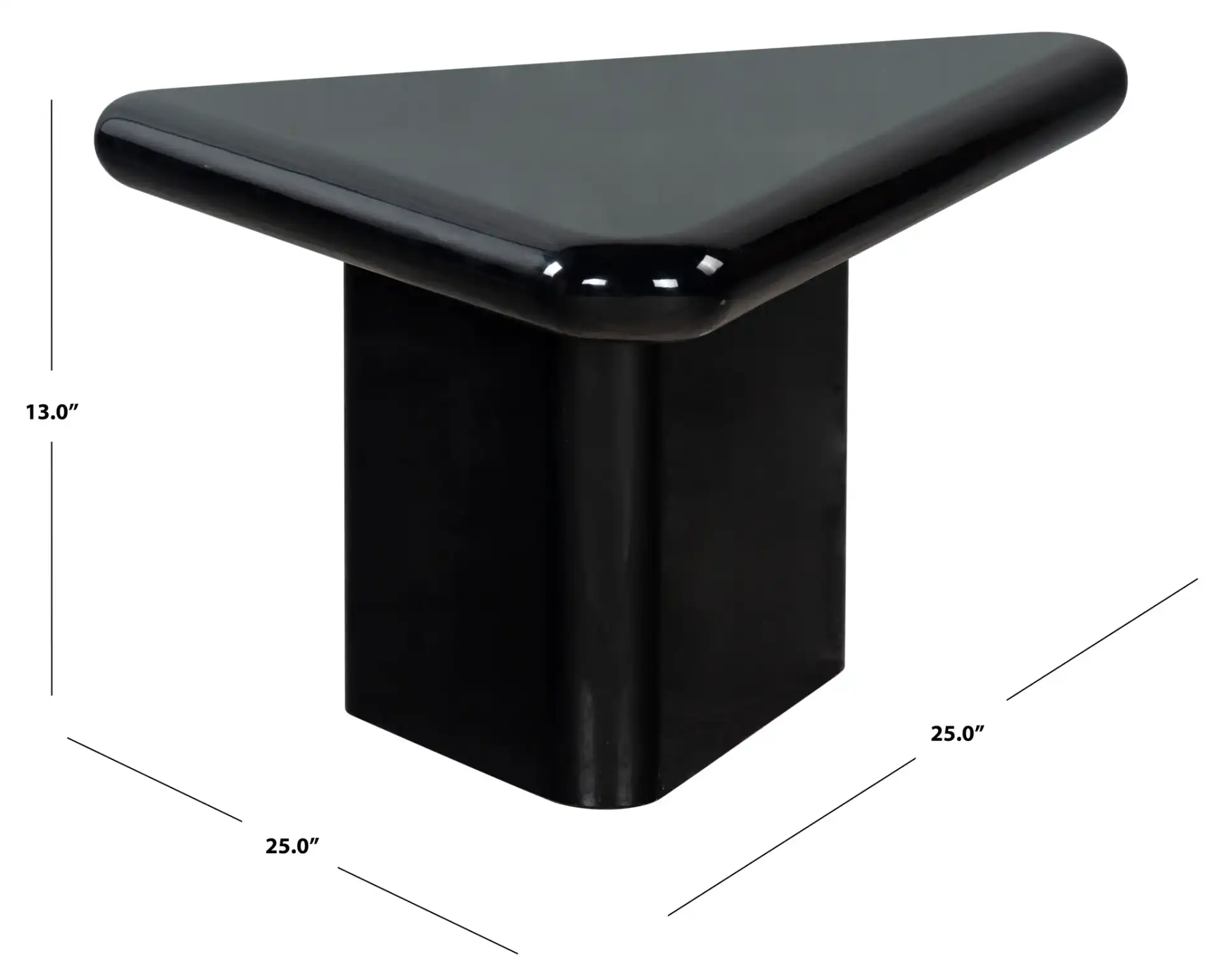 Bellalynn Coffee Table in Black, detail view