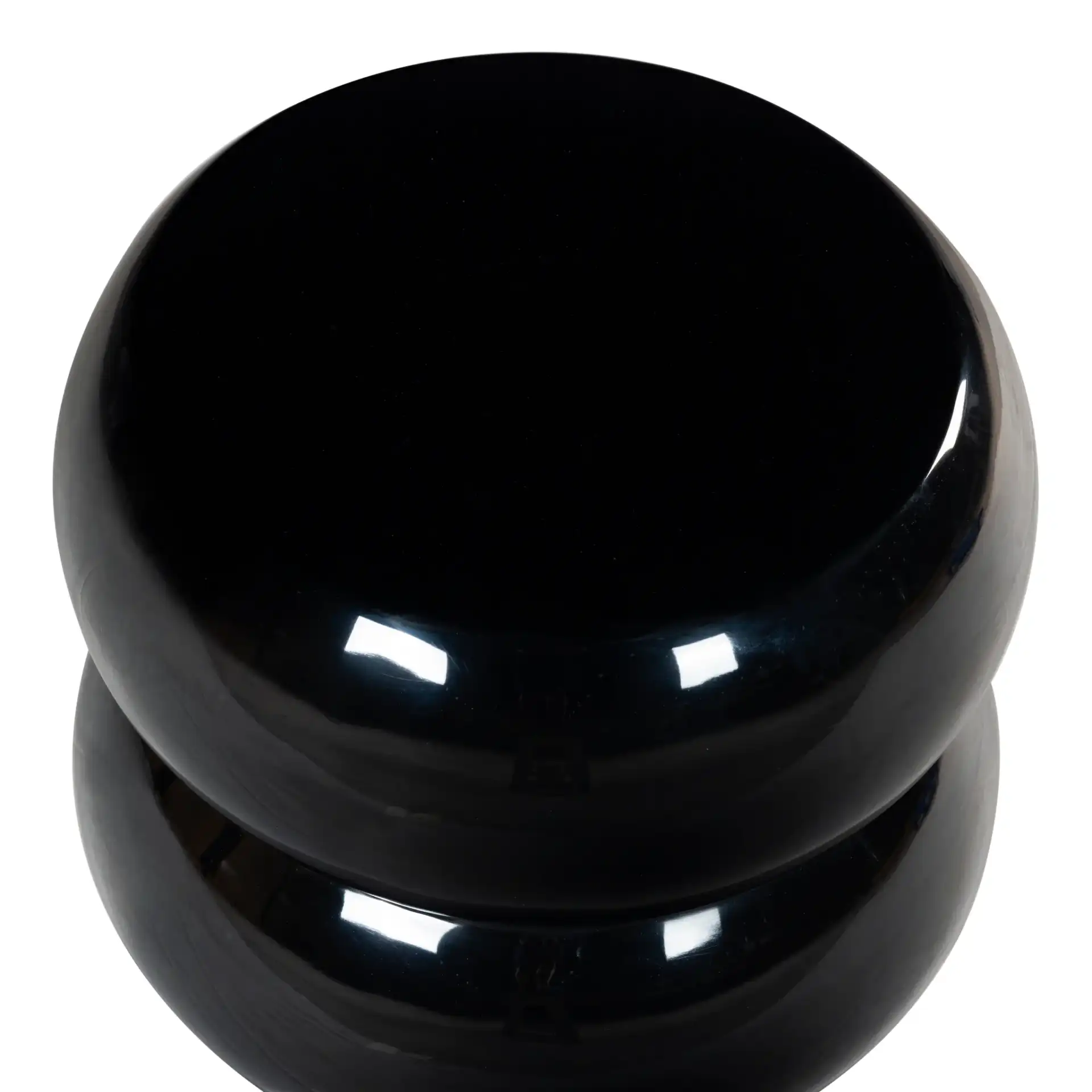 Joyrosa Concrete Accent Table in Black in a styled room