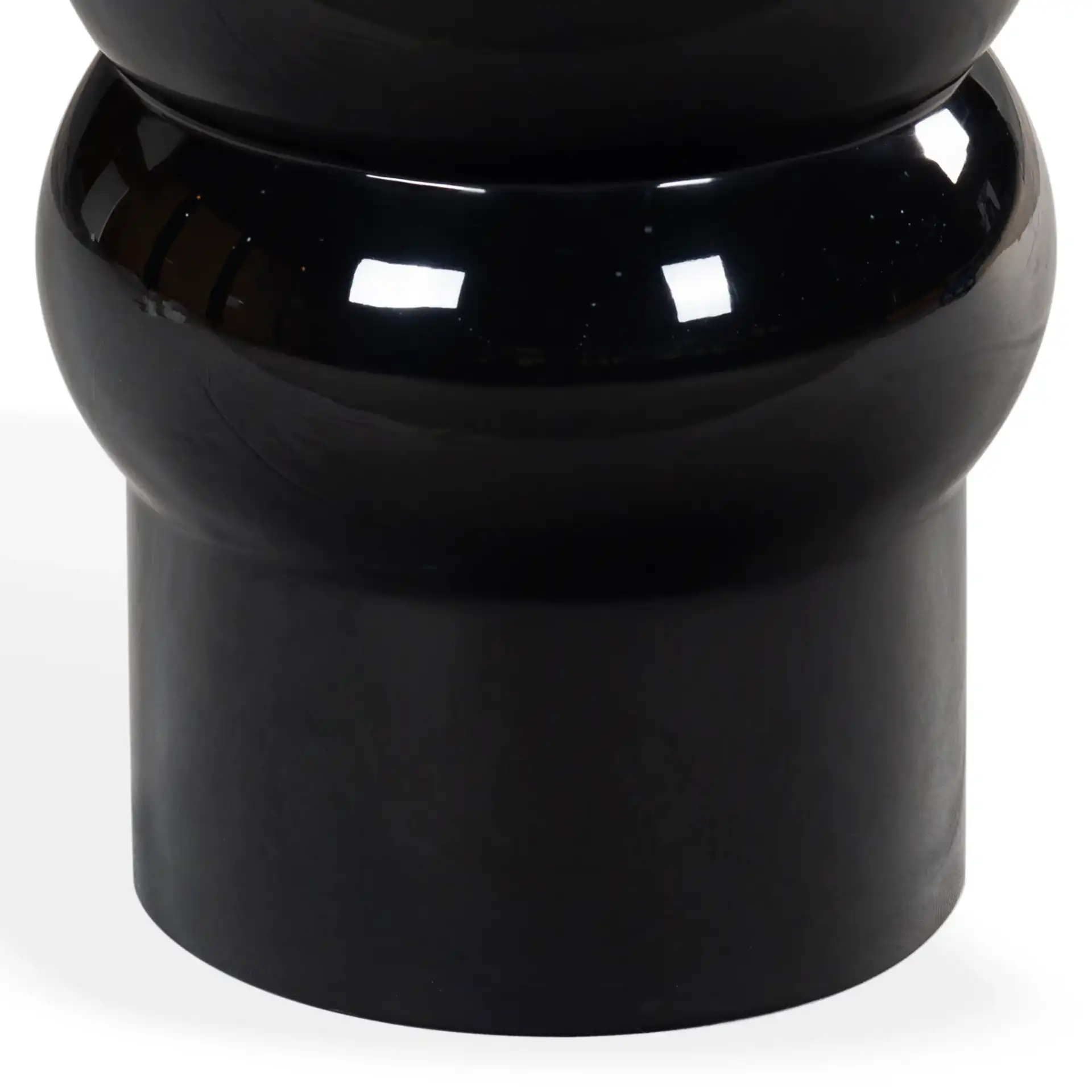 Joyrosa Concrete Accent Table in Black, detail view