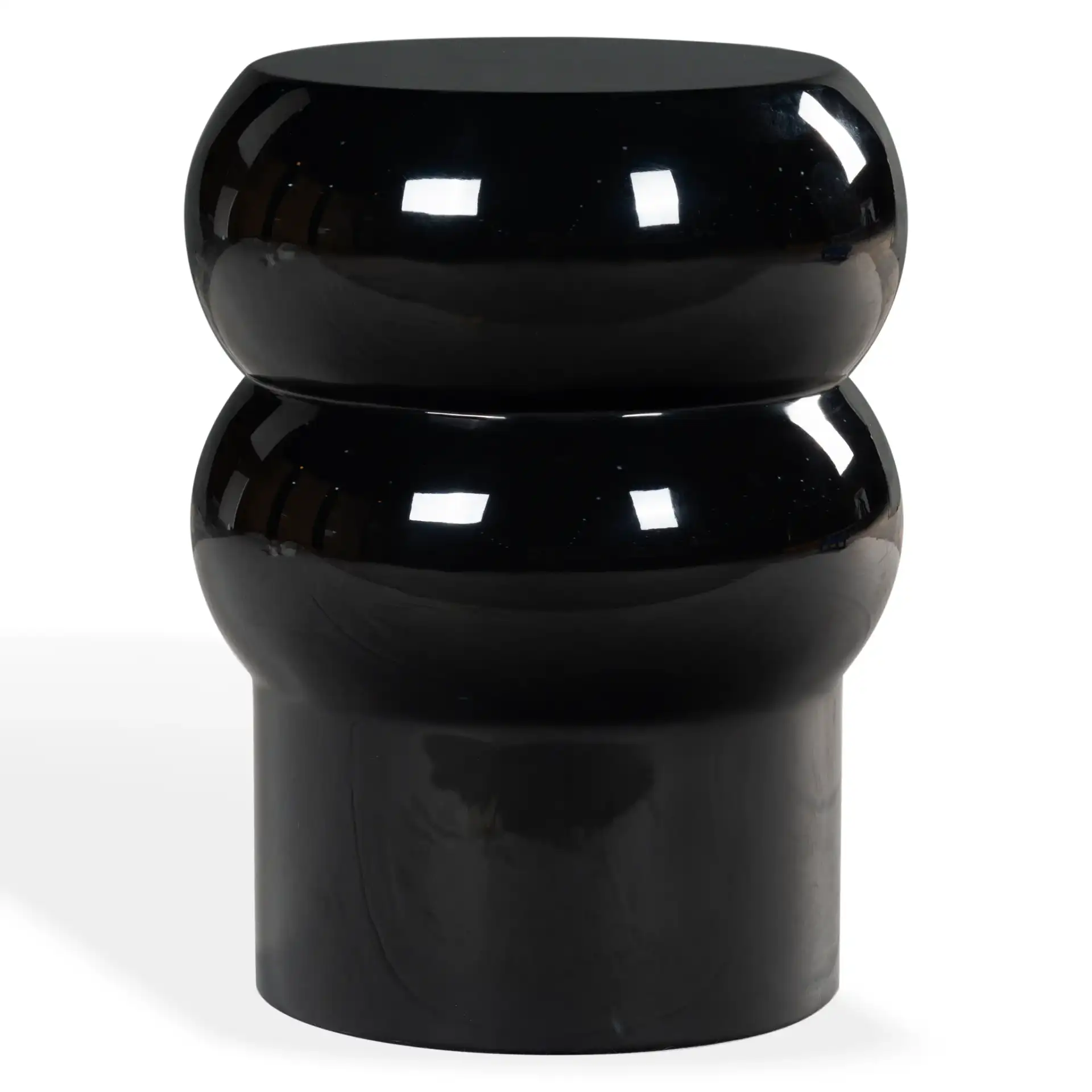 Joyrosa Concrete Accent Table in Black, detail view