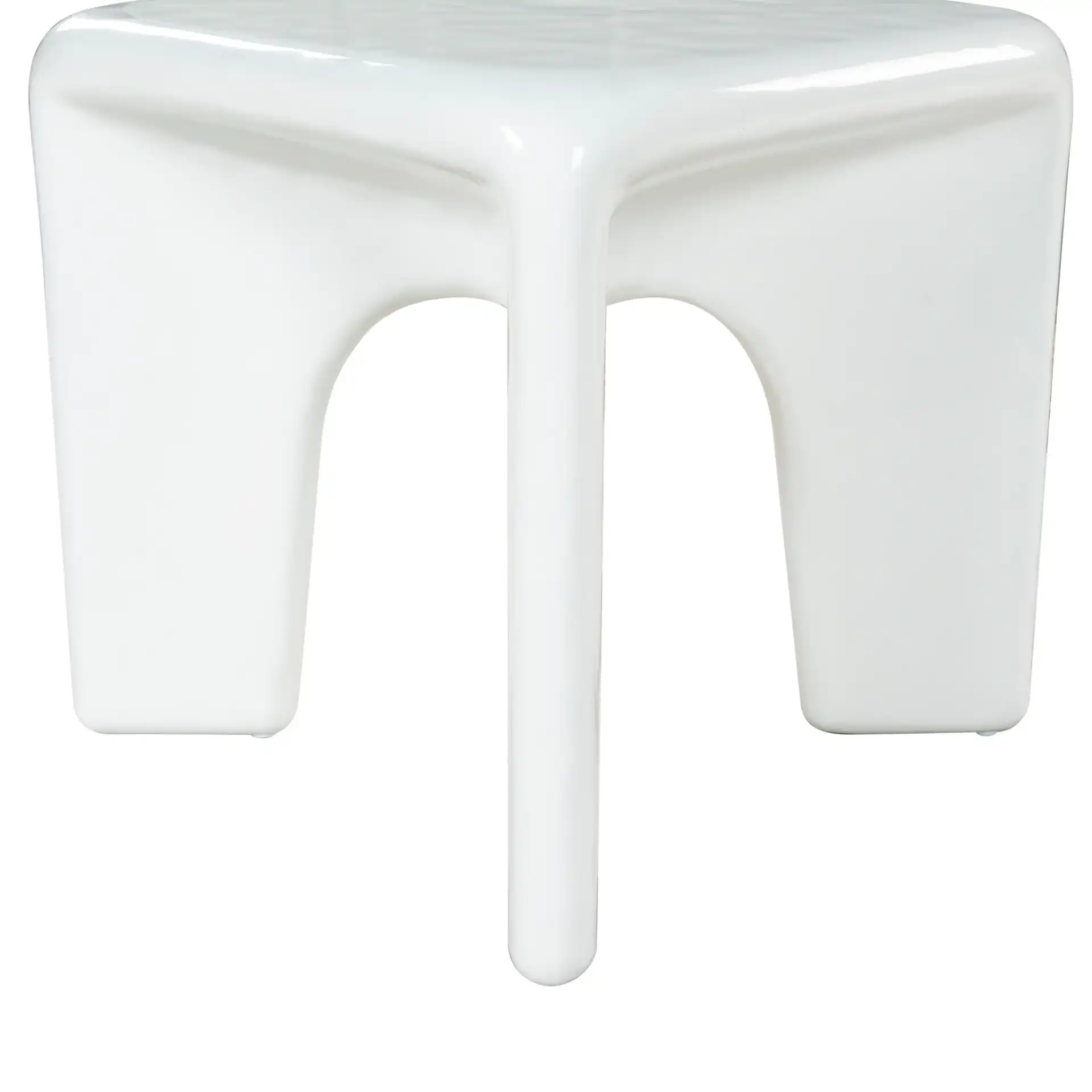 Mayalin Square Accent Table in White, detail view