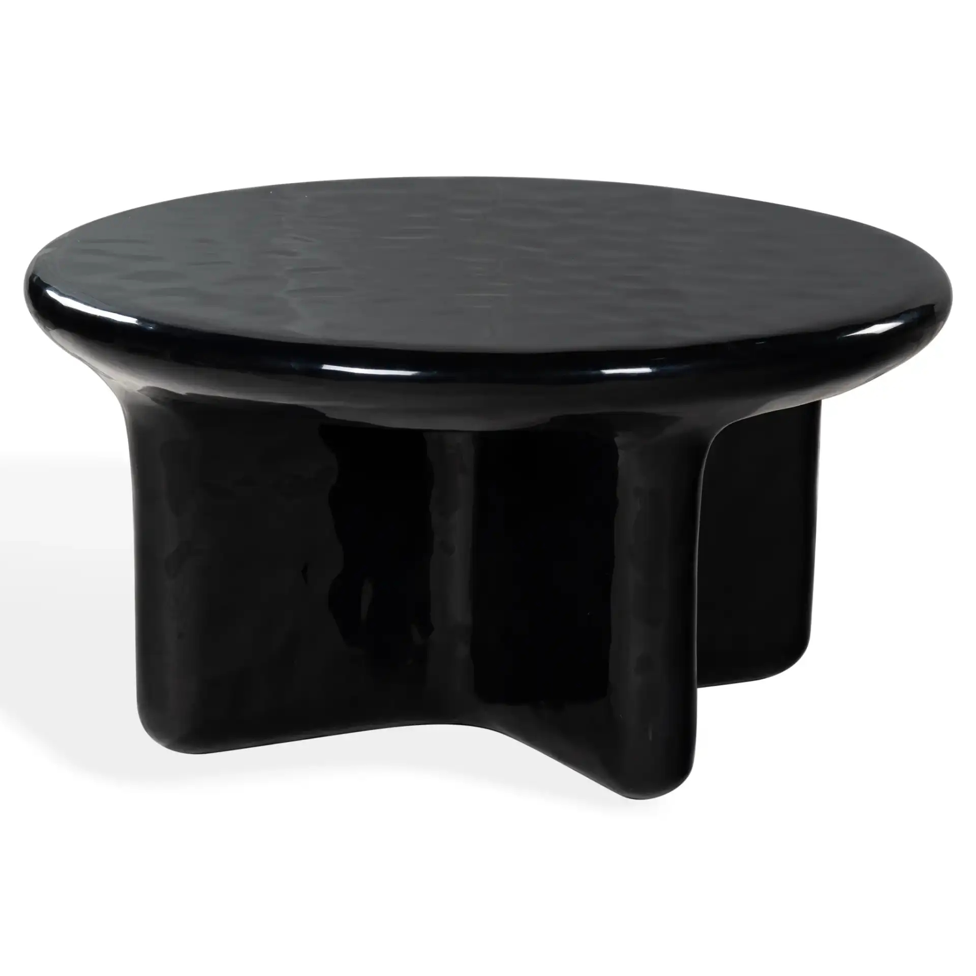 Tressarose Round Coffee Table in Black, detail view