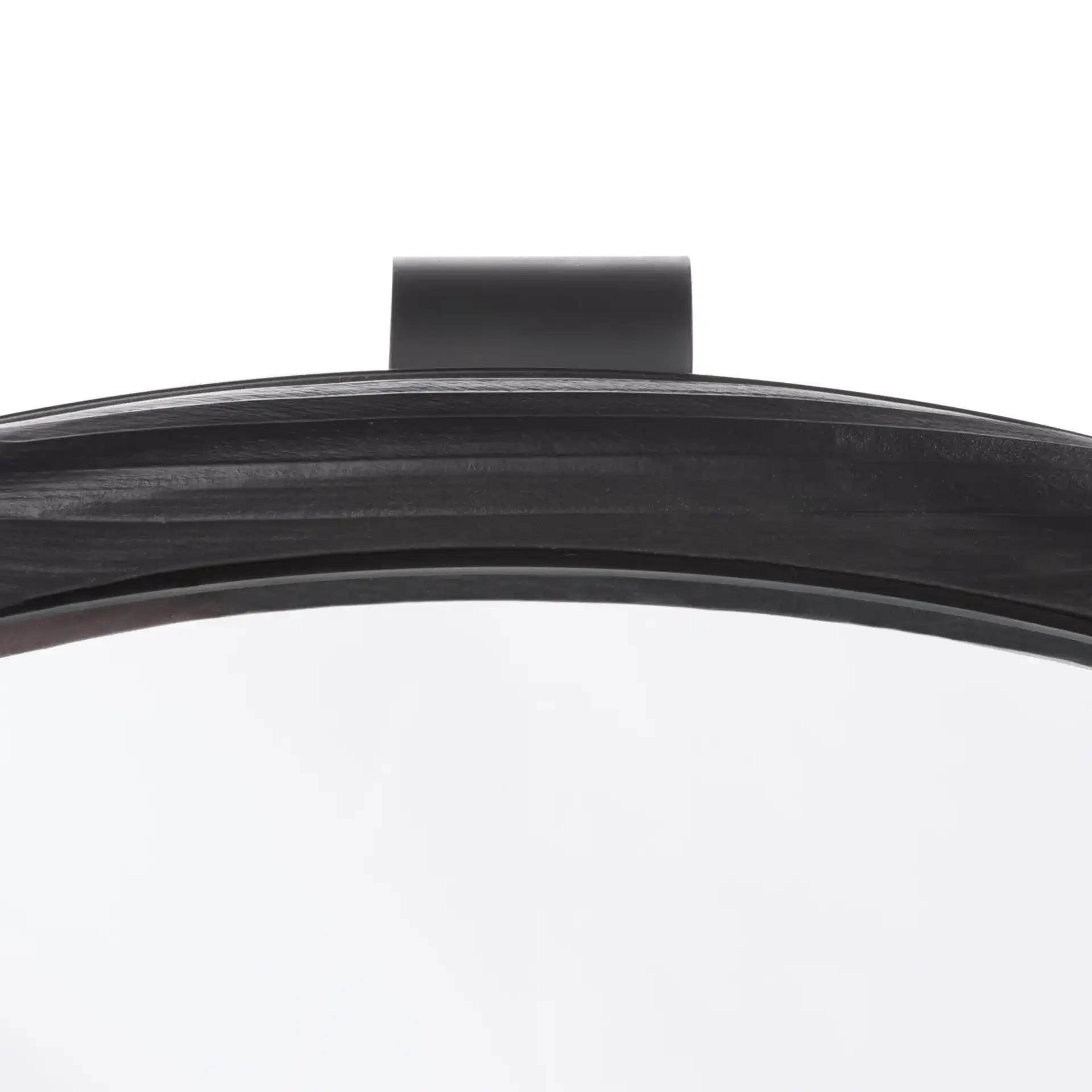 Tyrese Metal Round Coffee Table in Black / Clear, detail view