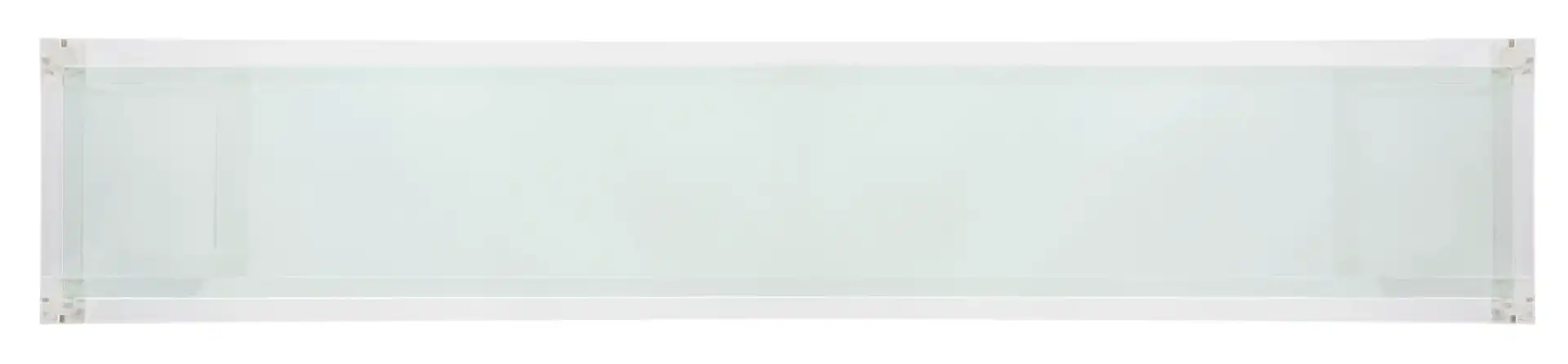 Benji Acrylic Console Table in Black, detail view
