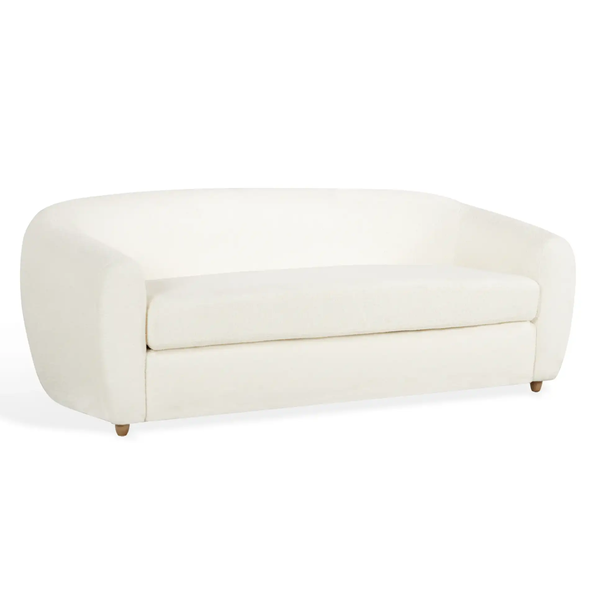 Flannigan Teddy Sofa in White / Natural, detail view