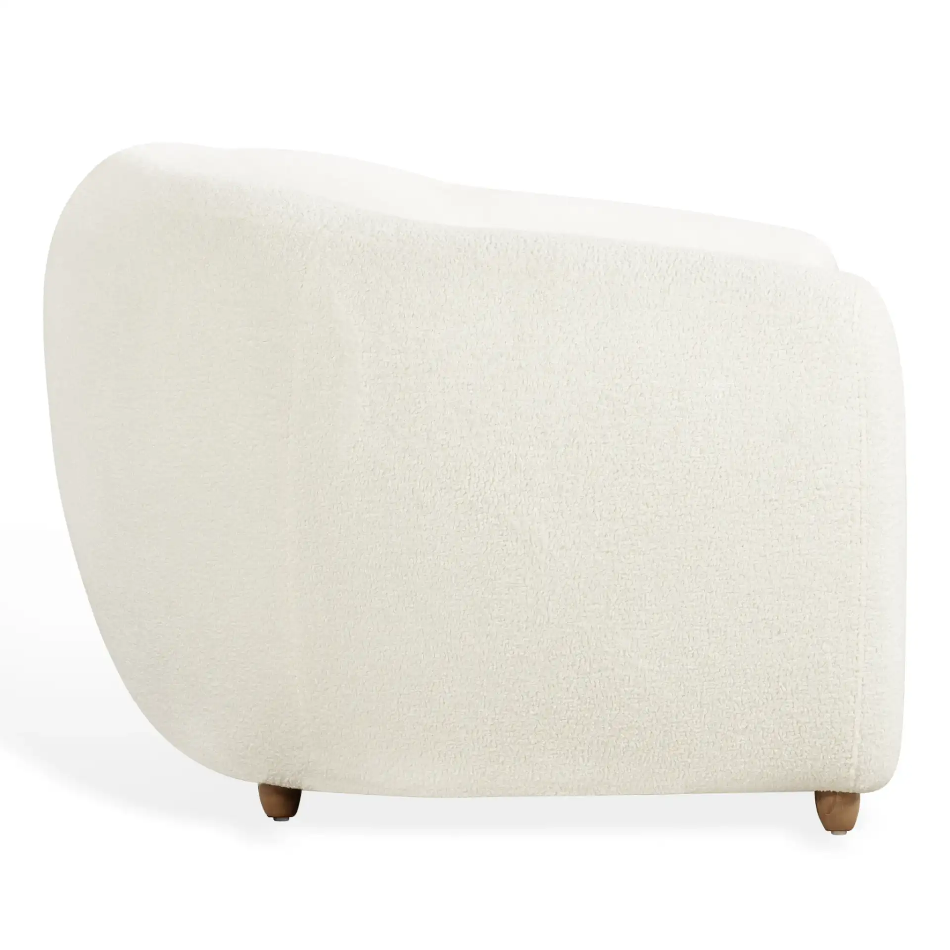 Flannigan Teddy Sofa in White / Natural, detail view