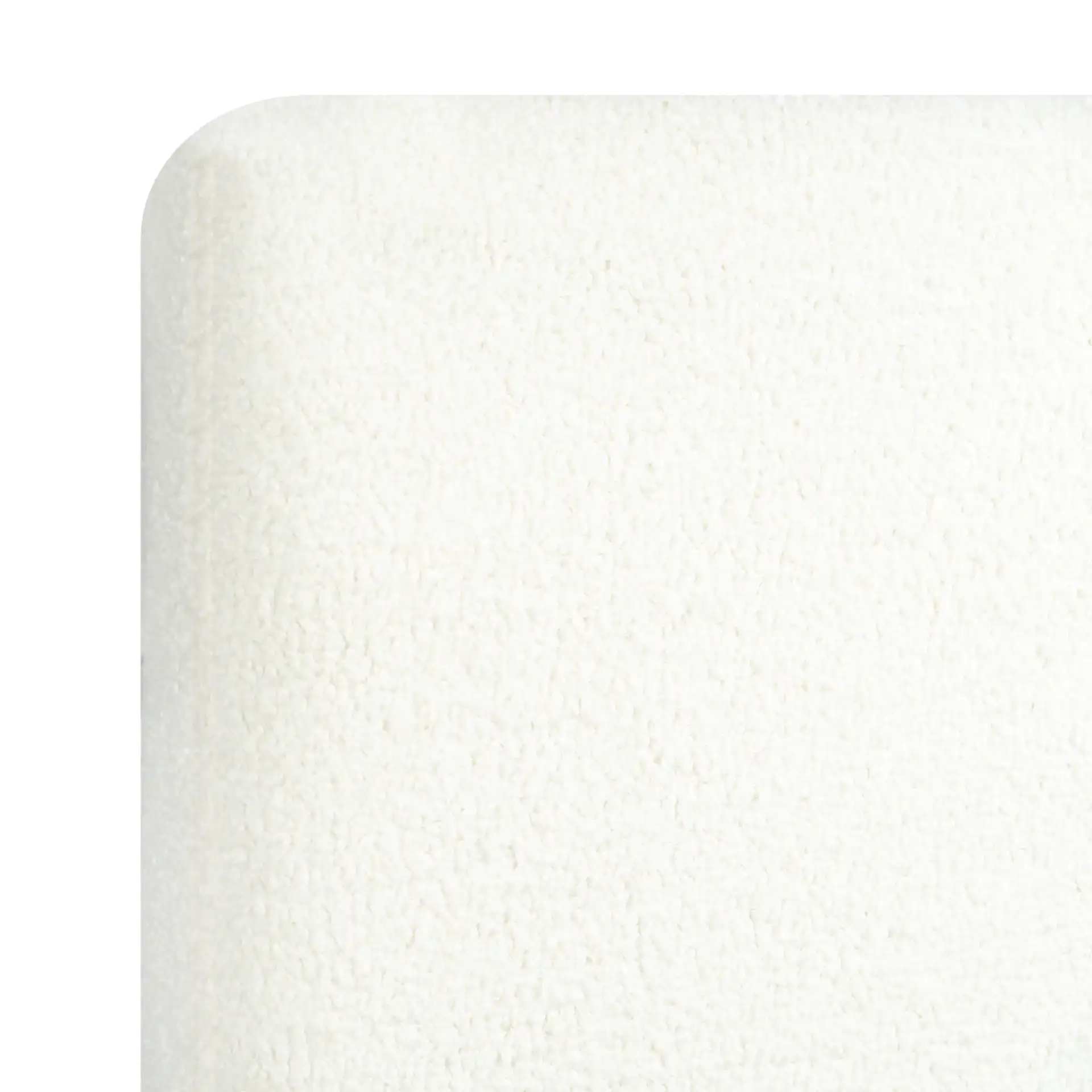 Emani Teddy King Sleigh Bed in White / Natural in a styled room