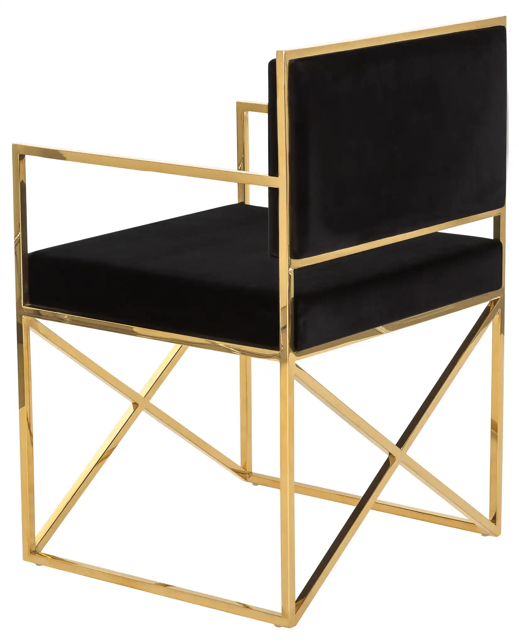 Kian Chair in Black / Gold, detail view
