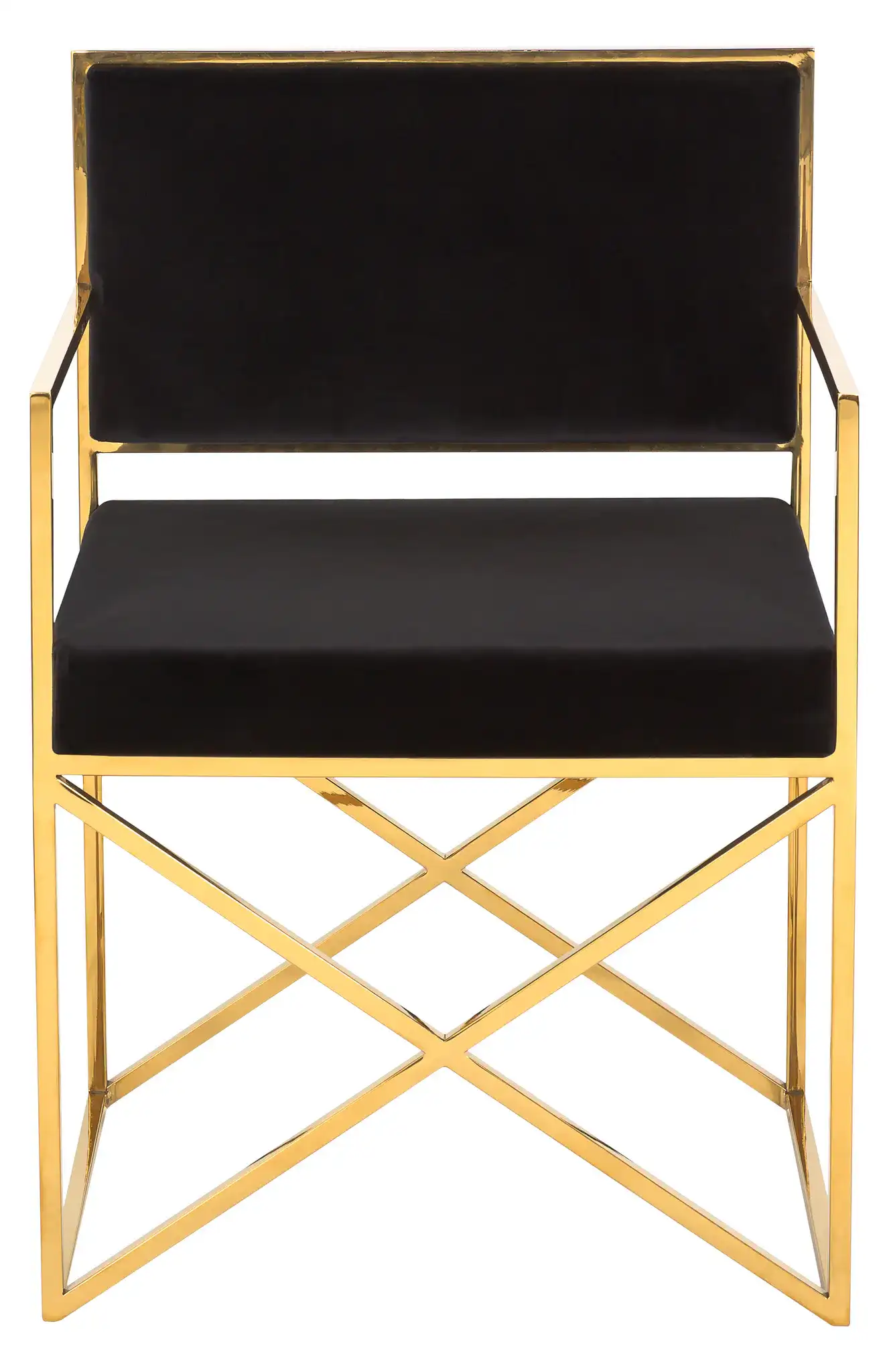 Kian Chair in Black / Gold, detail view