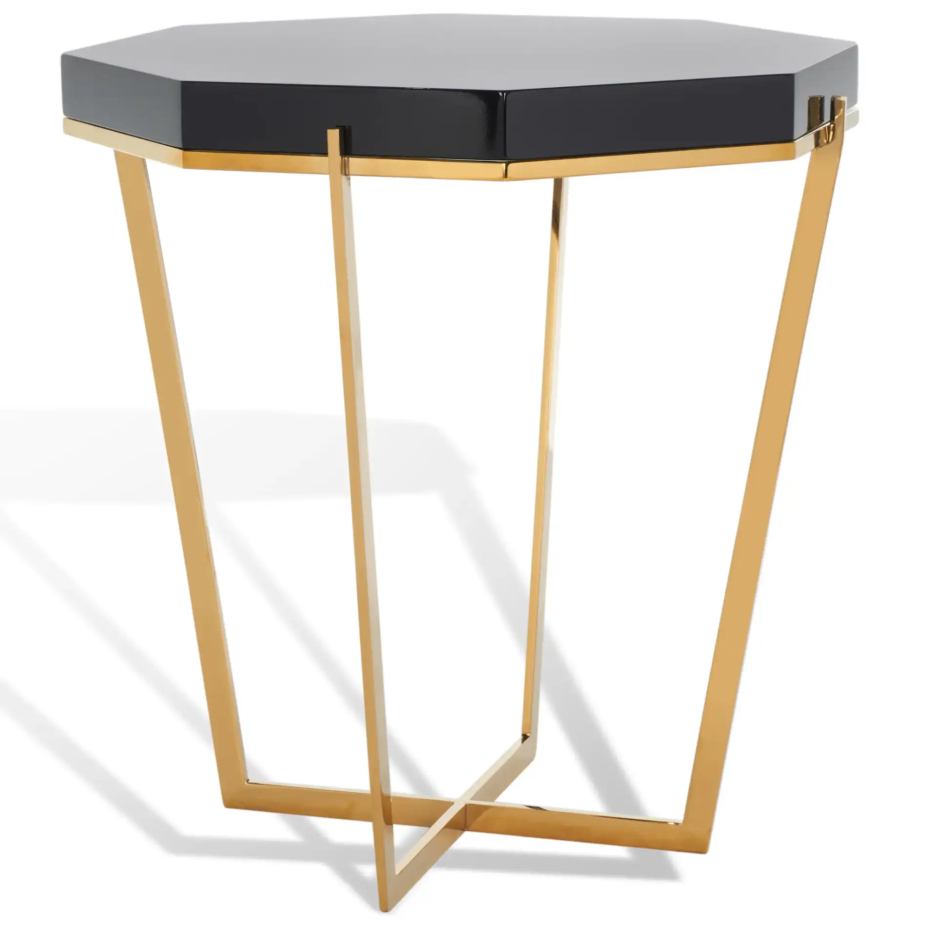 Danna End Table in Gold / Black, detail view