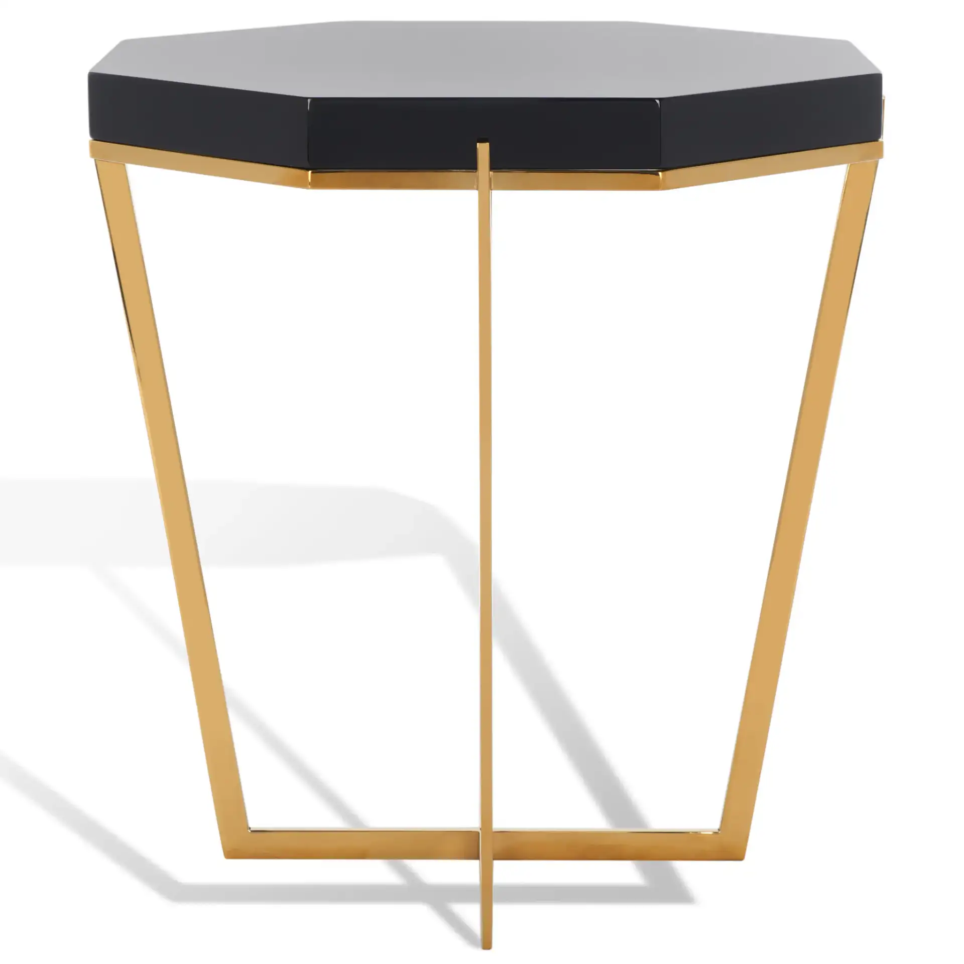 Danna End Table in Gold / Black, detail view