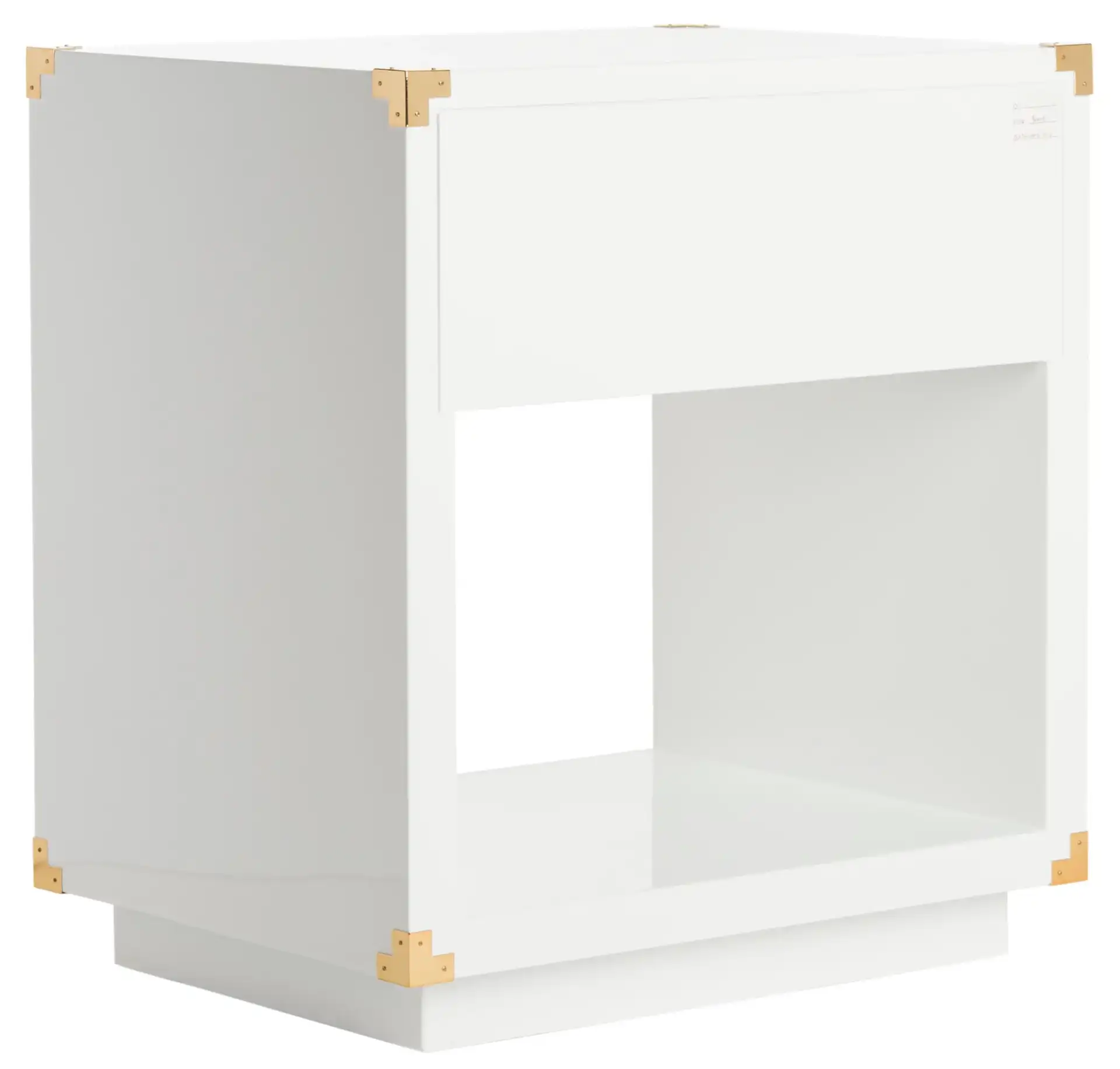 Lella Side Table in White, detail view