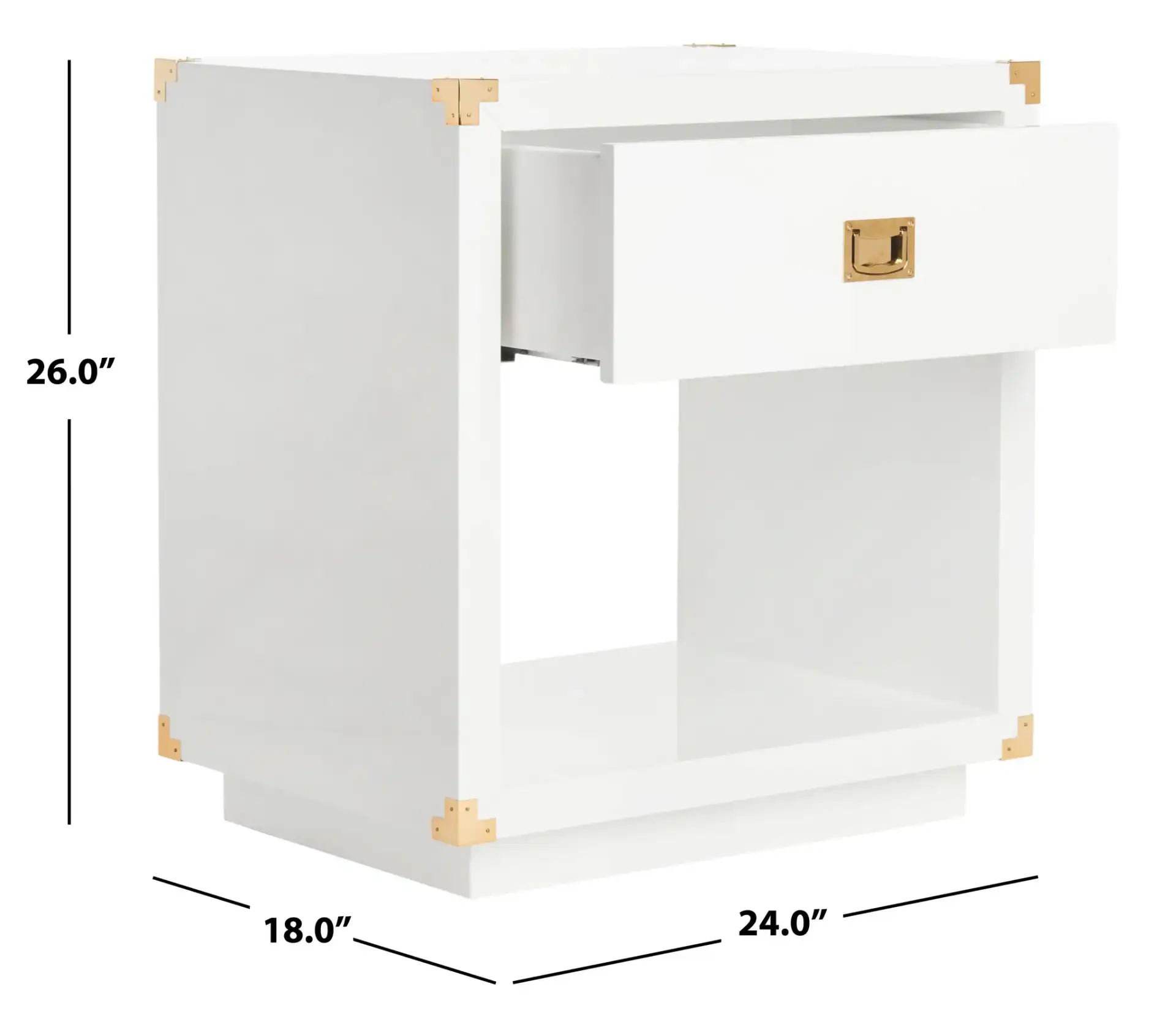 Lella Side Table in White, detail view