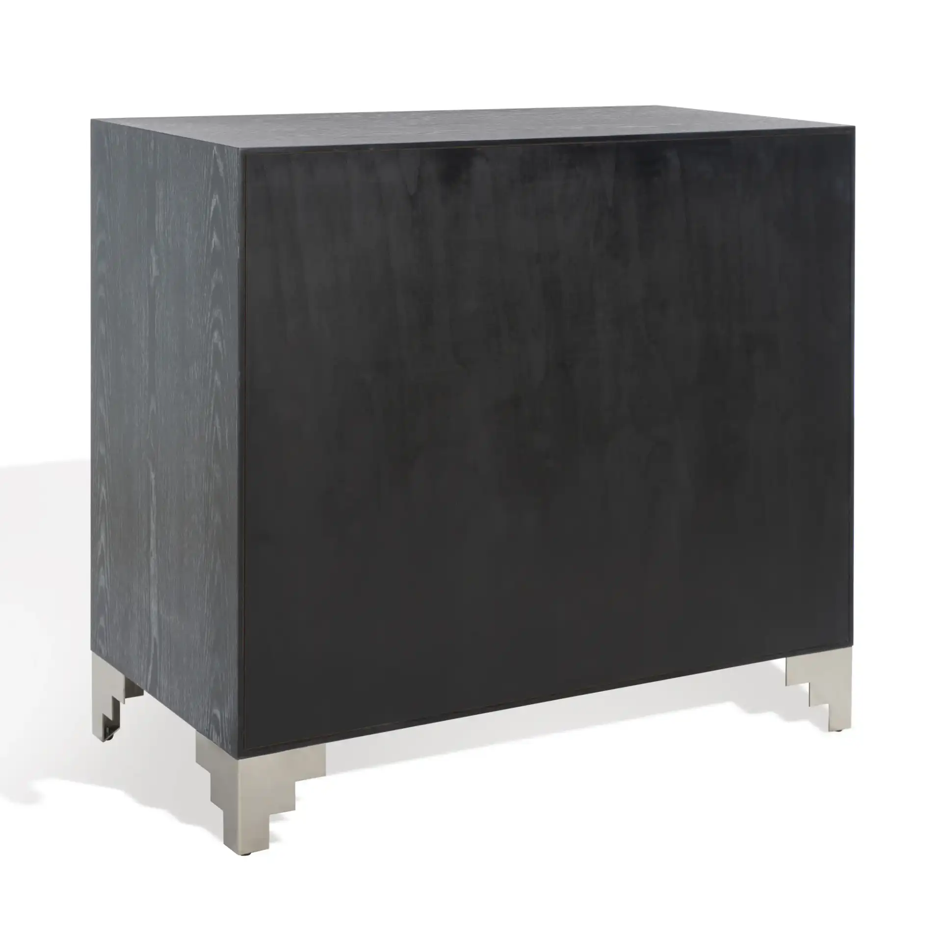 Odalis Chest Of Drawers in Black Cerused Oak, detail view