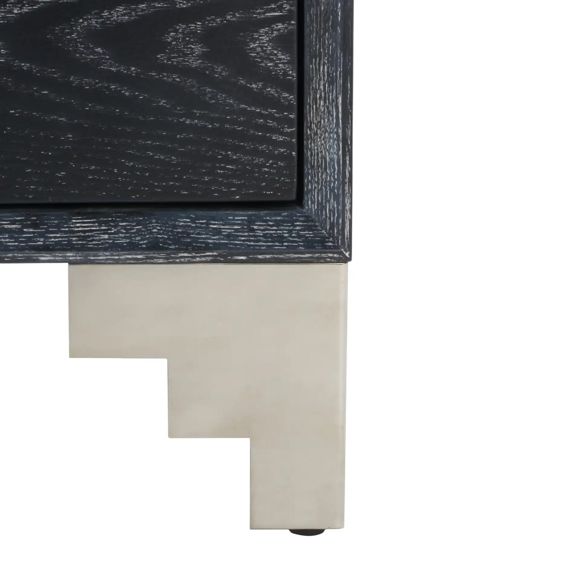 Odalis Chest Of Drawers in Black Cerused Oak, detail view