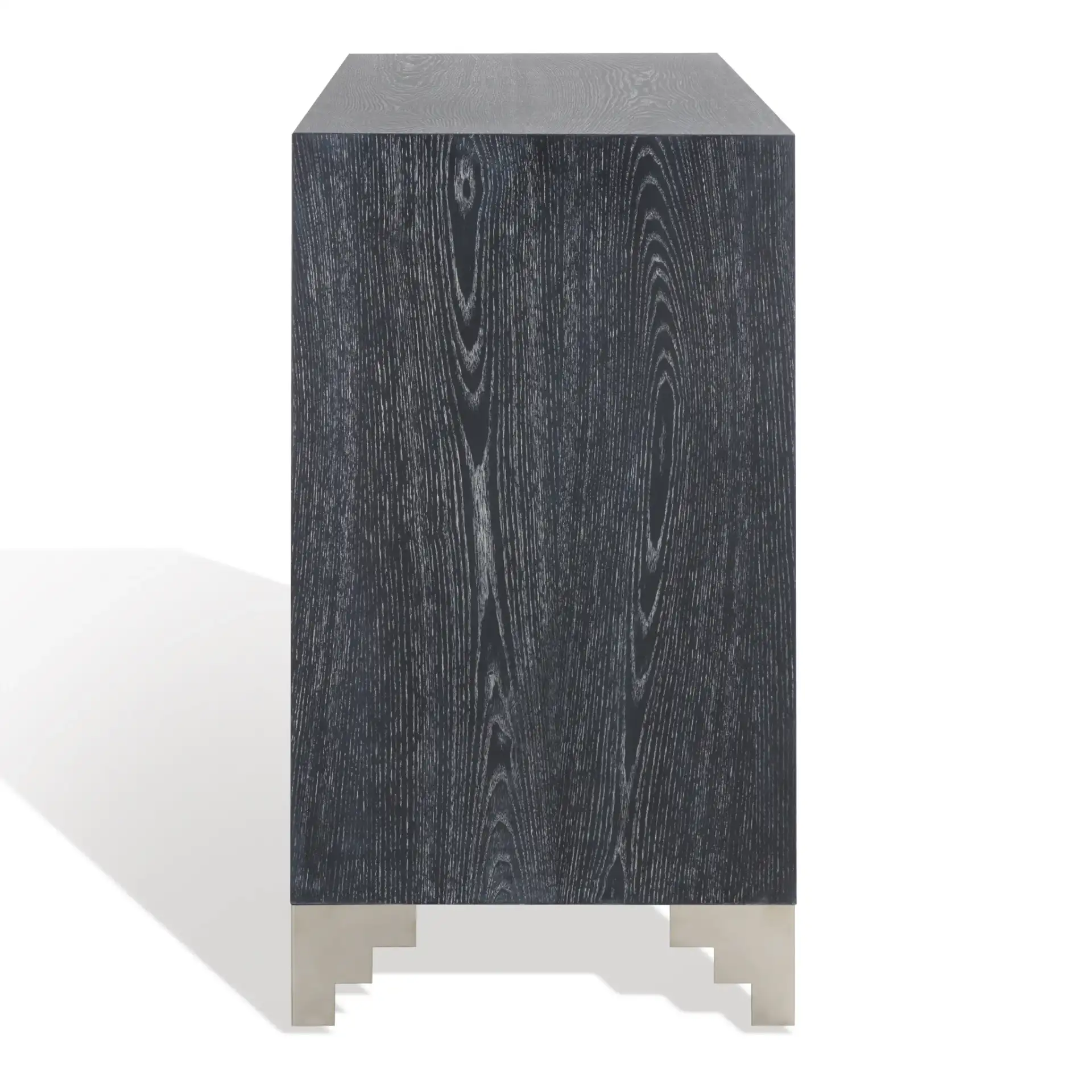Odalis Chest Of Drawers in Black Cerused Oak, detail view