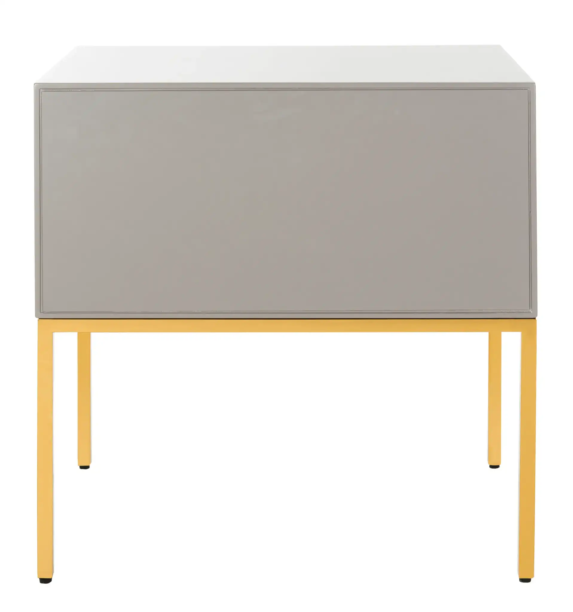 Sanford Two-Drawer Side Table in Black Cerused Oak, detail view