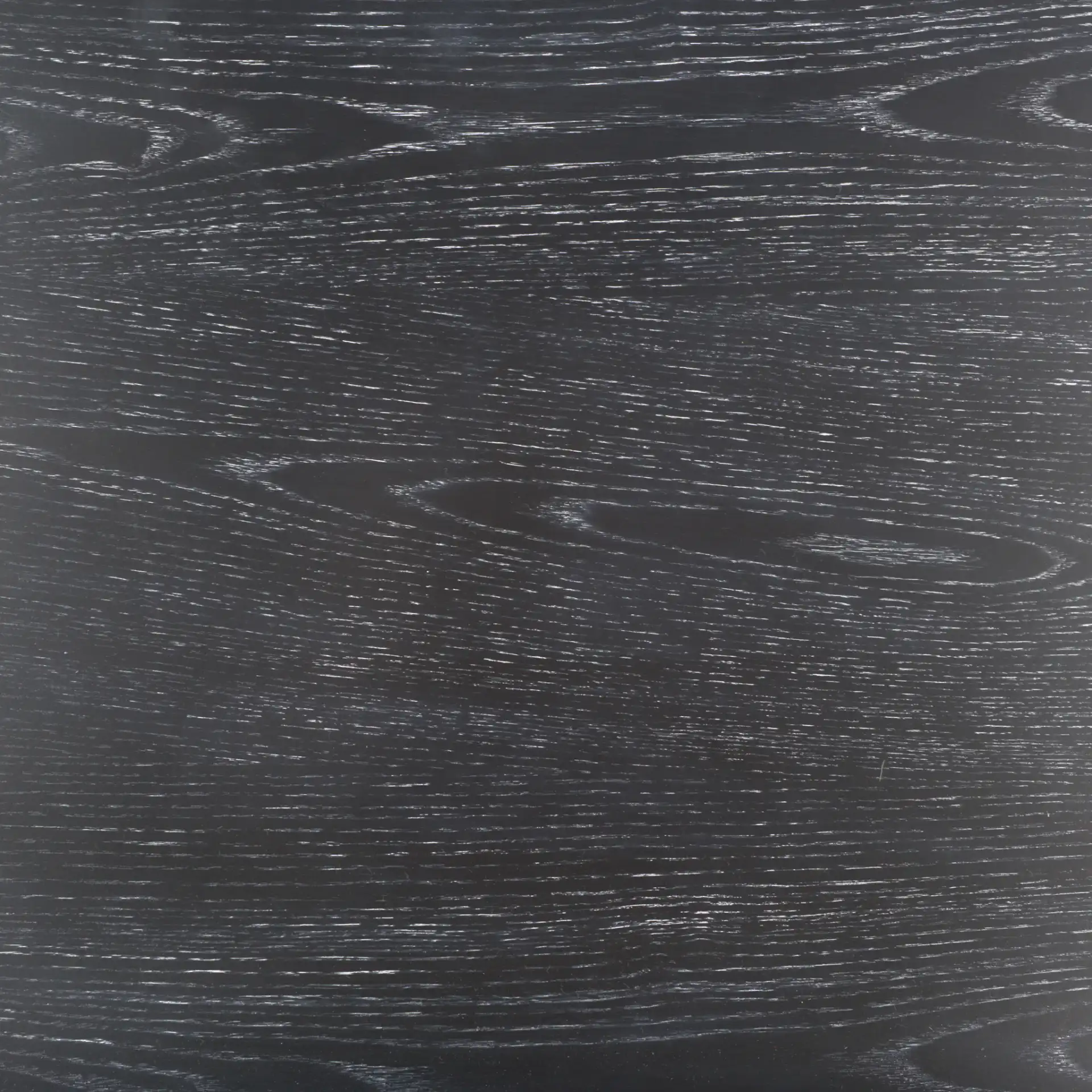 Sanford Two-Drawer Side Table in Black Cerused Oak, detail view