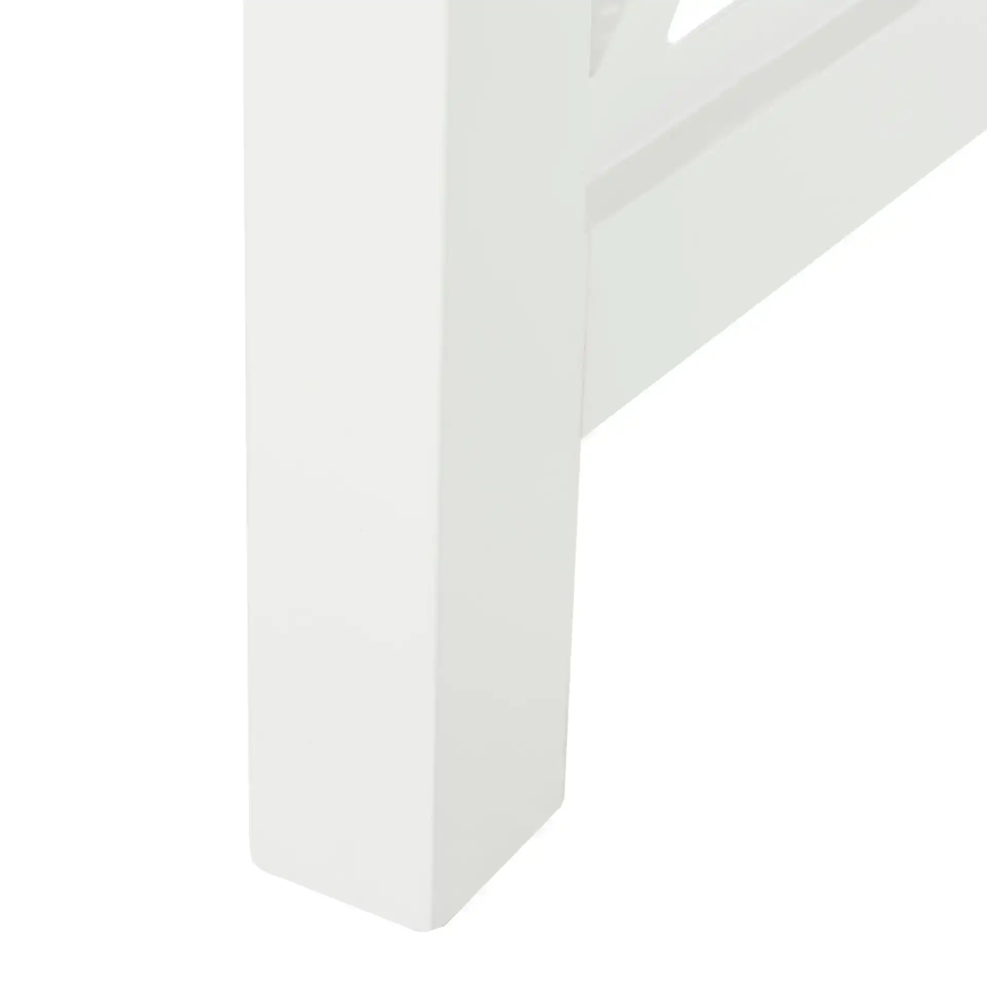 Oren Lacquer Desk in White, detail view