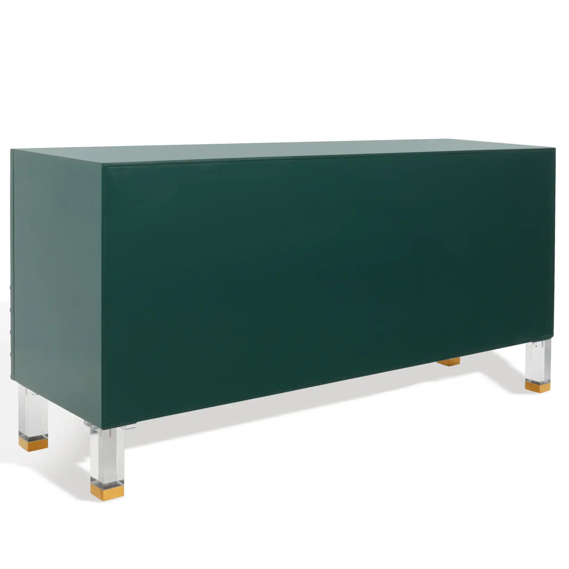 Saturn Wave Acrylic Sideboard in Moss, detail view
