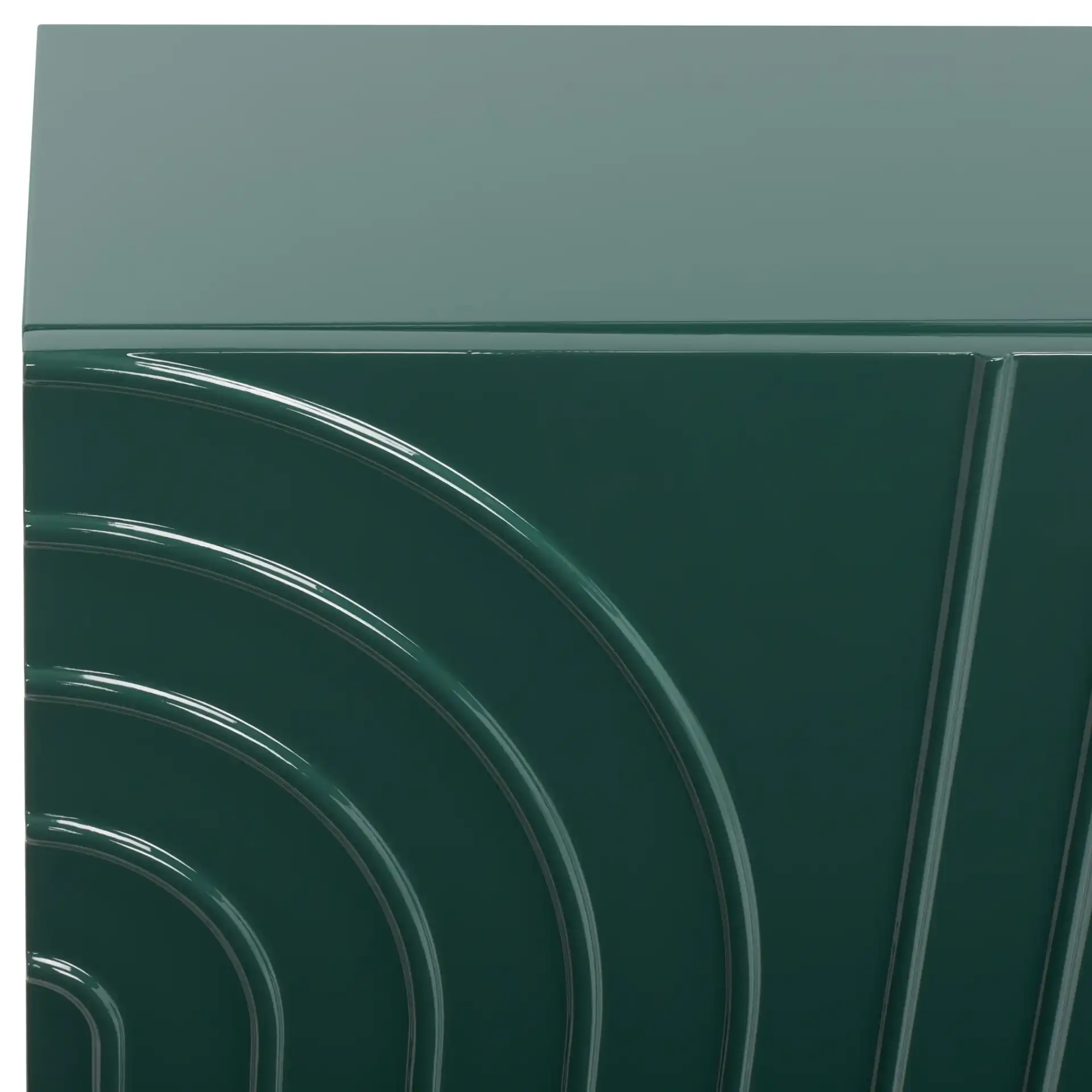 Saturn Wave Acrylic Sideboard in Moss in a styled room