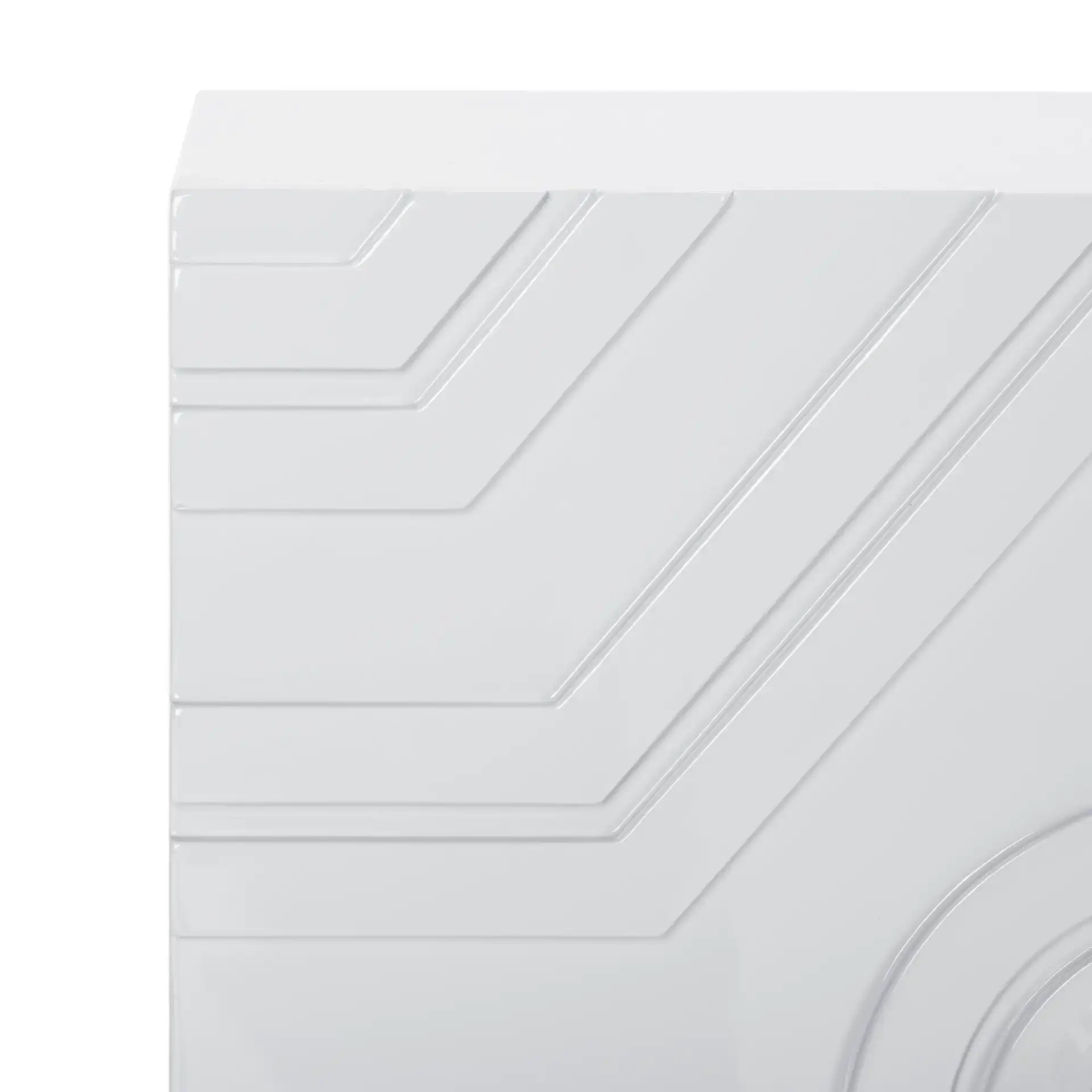 Zayn Diamond Sideboard in Light Gray / Gold in a styled room