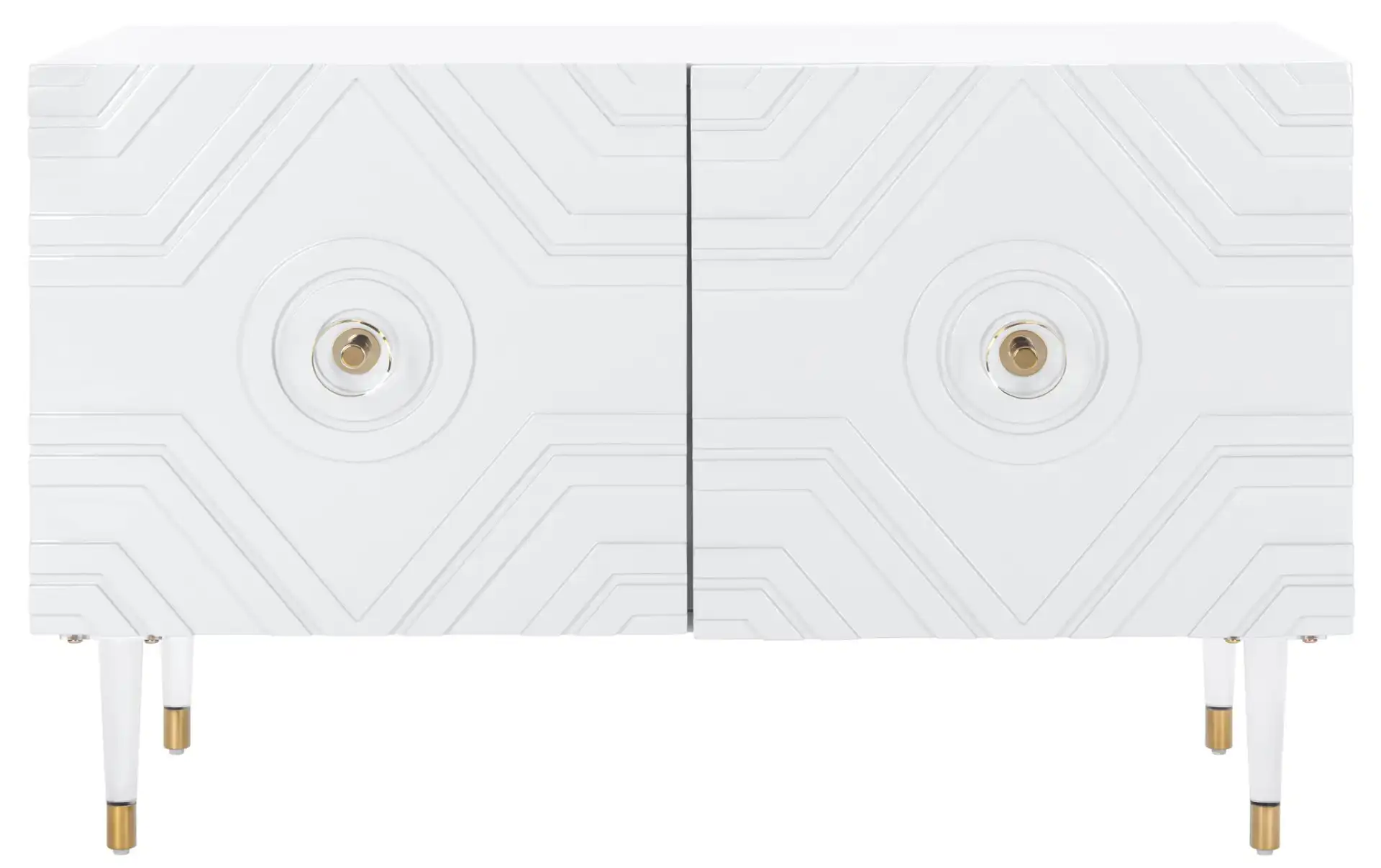 Zayn Diamond Sideboard in Light Gray / Gold