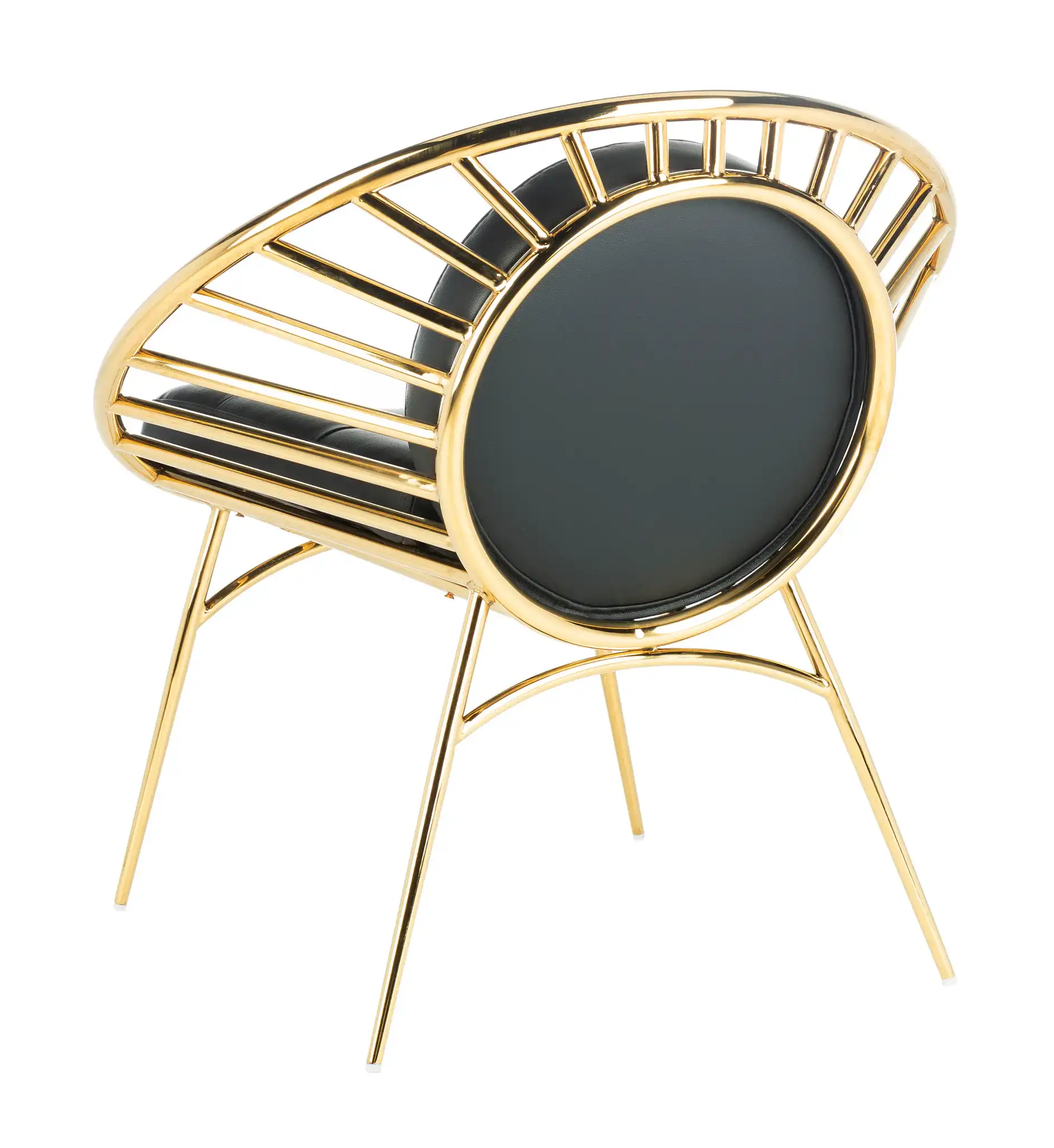 Nina Hoop Chair in Black / Gold, detail view