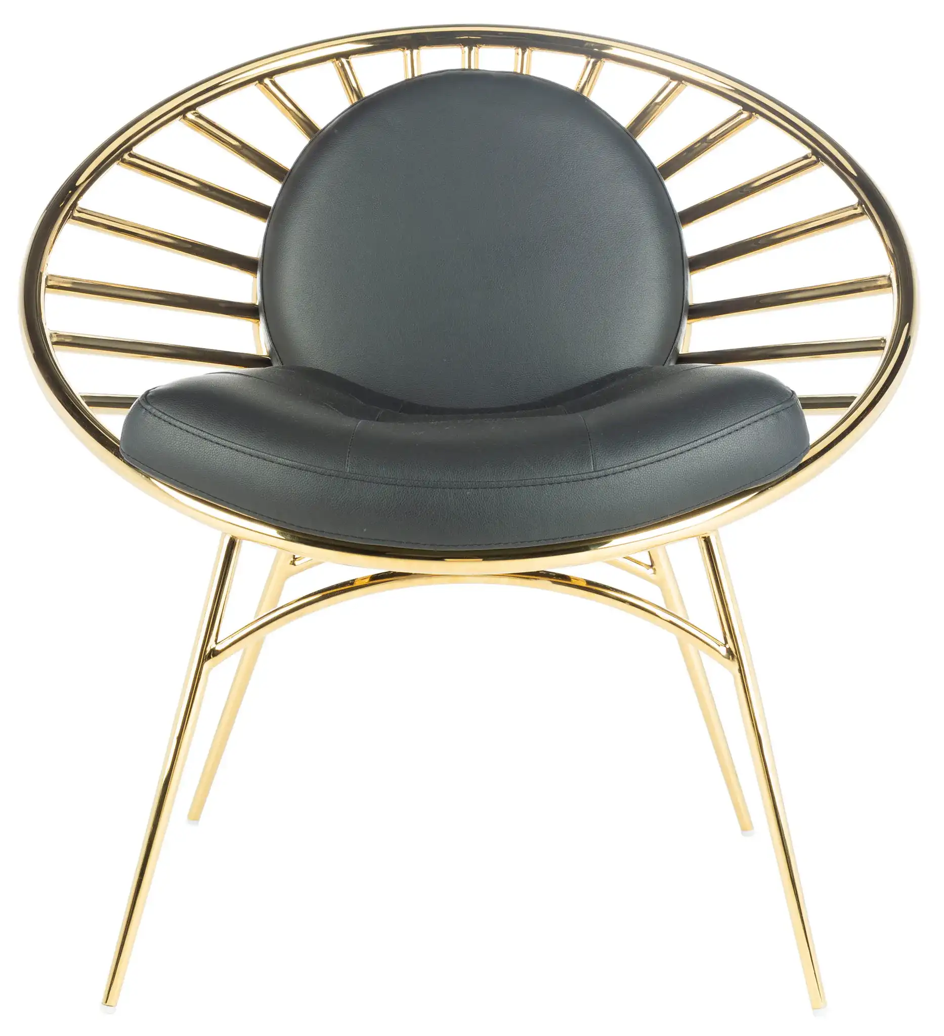 Nina Hoop Chair in Black / Gold
