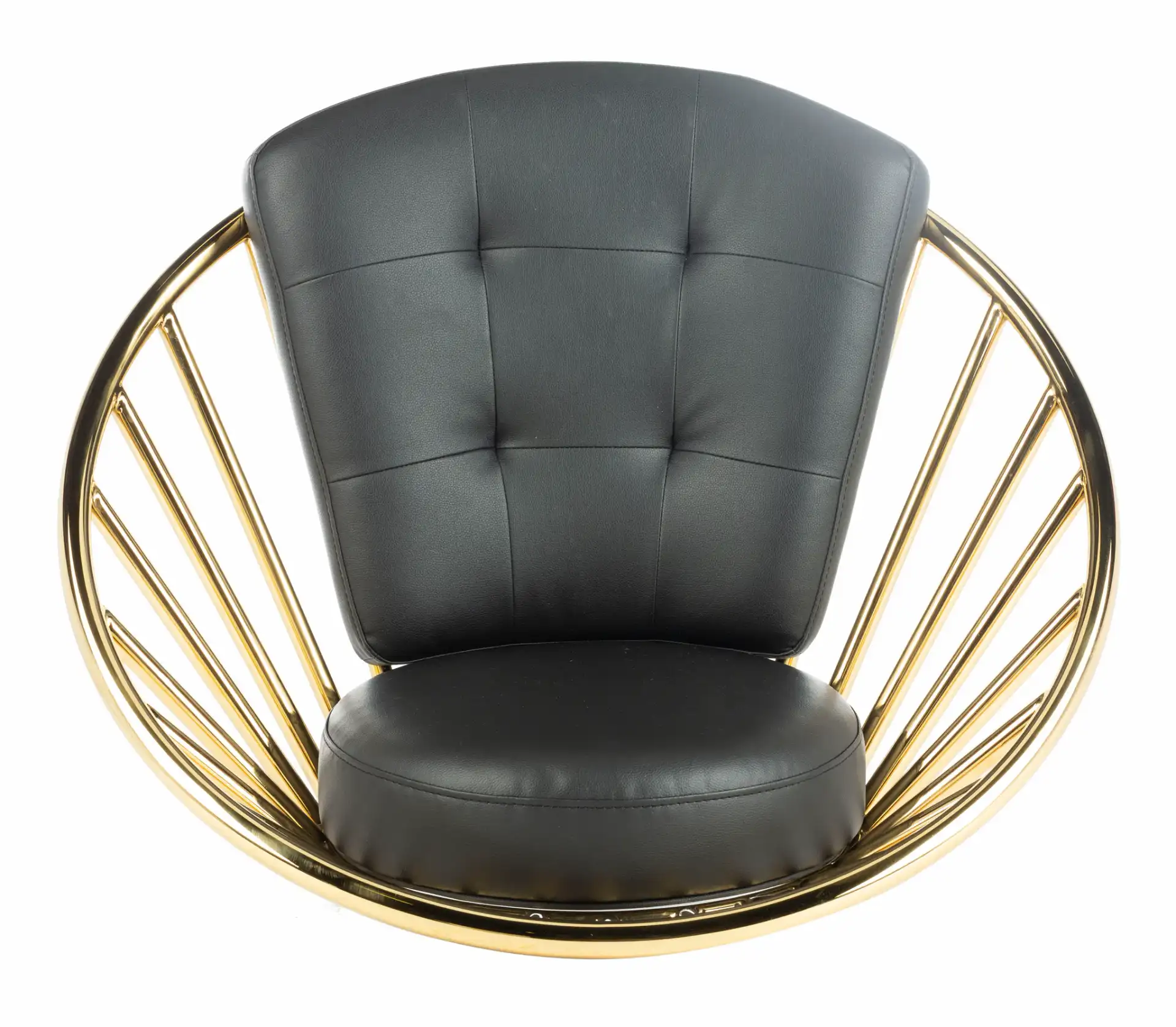 Nina Hoop Chair in Black / Gold, detail view
