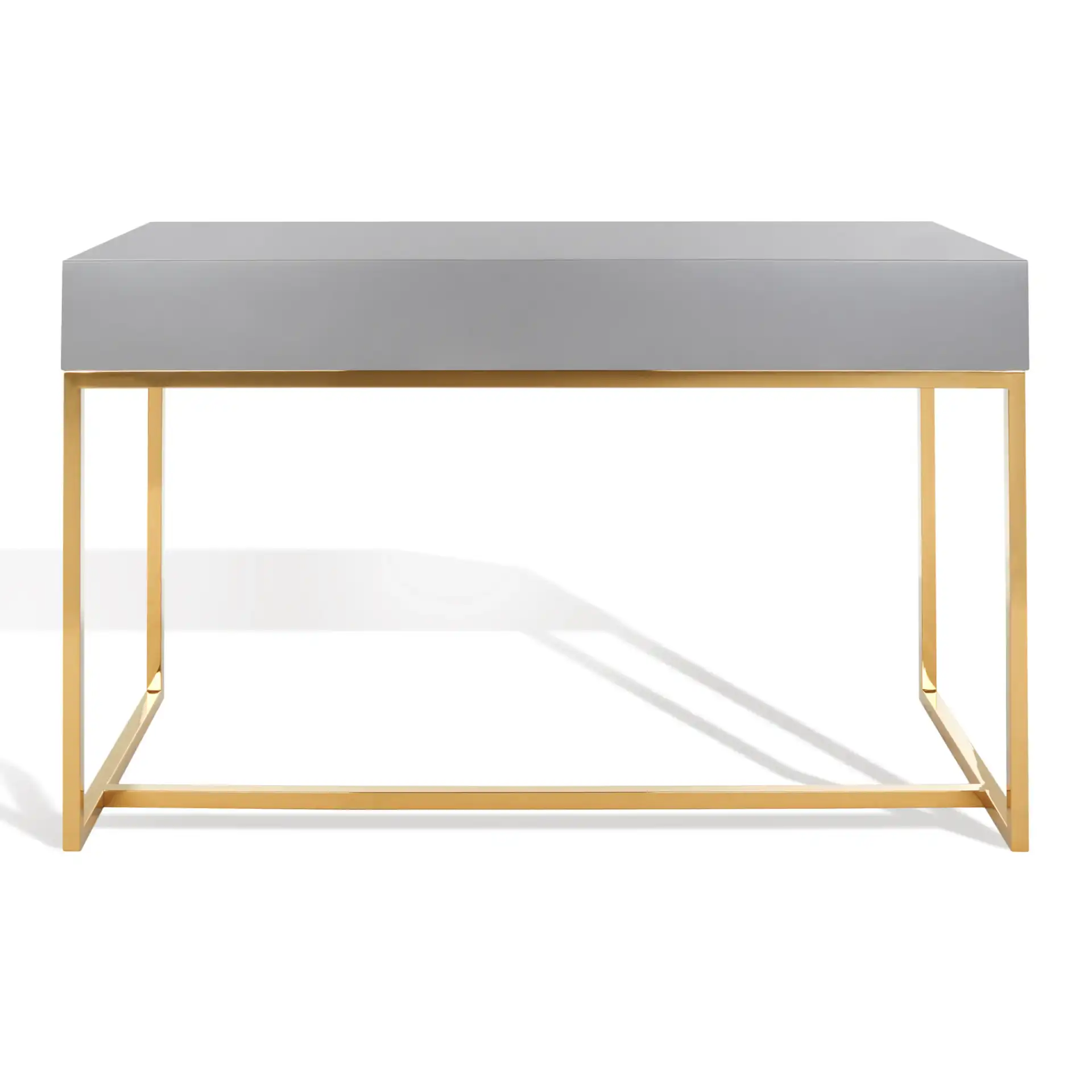 Marty Modern Desk in Grey, detail view