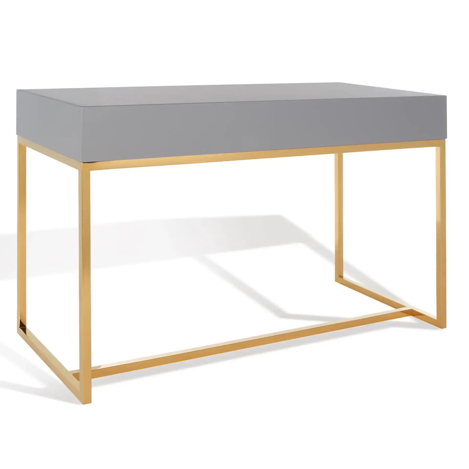 Marty Modern Desk in Grey, detail view
