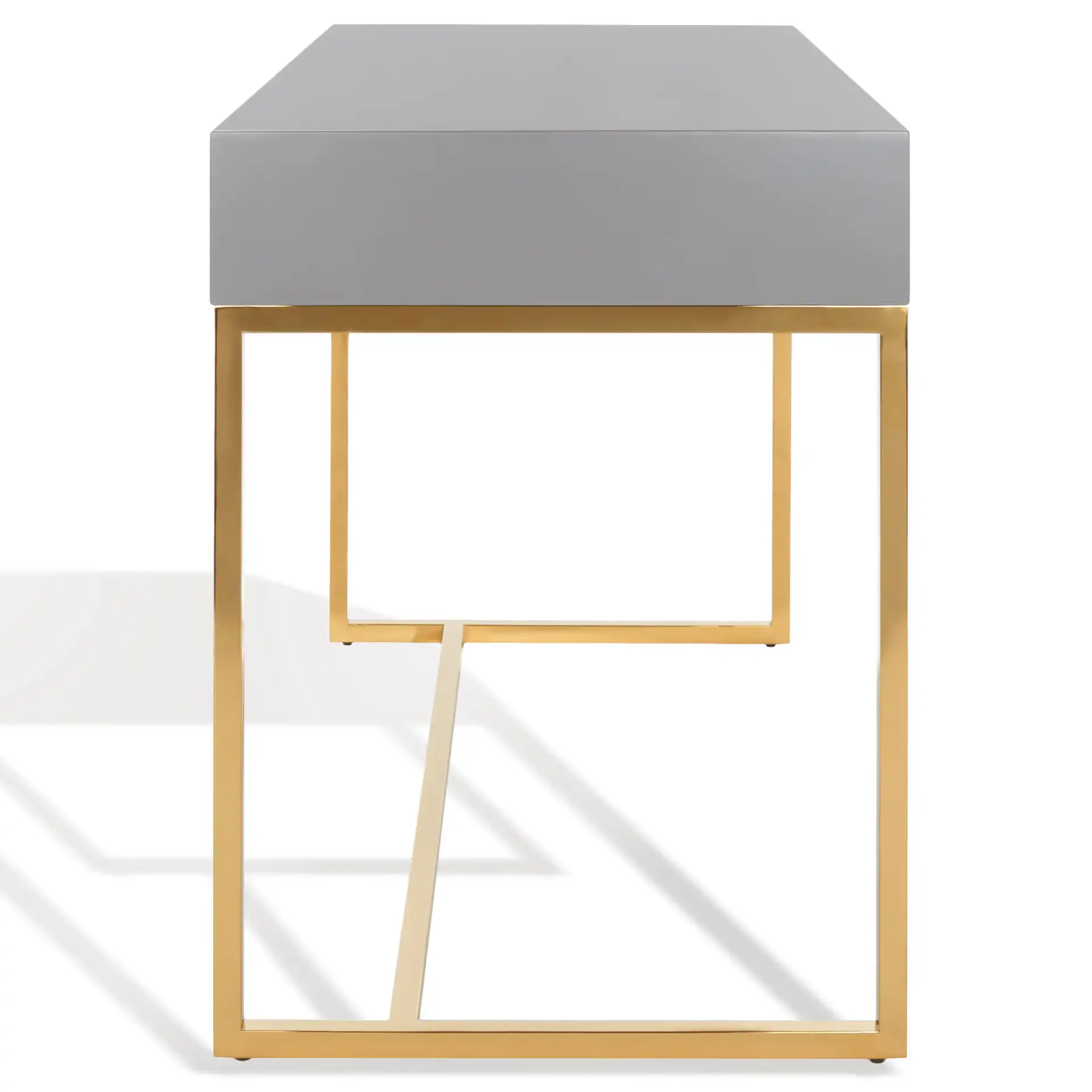 Marty Modern Desk in Grey, detail view