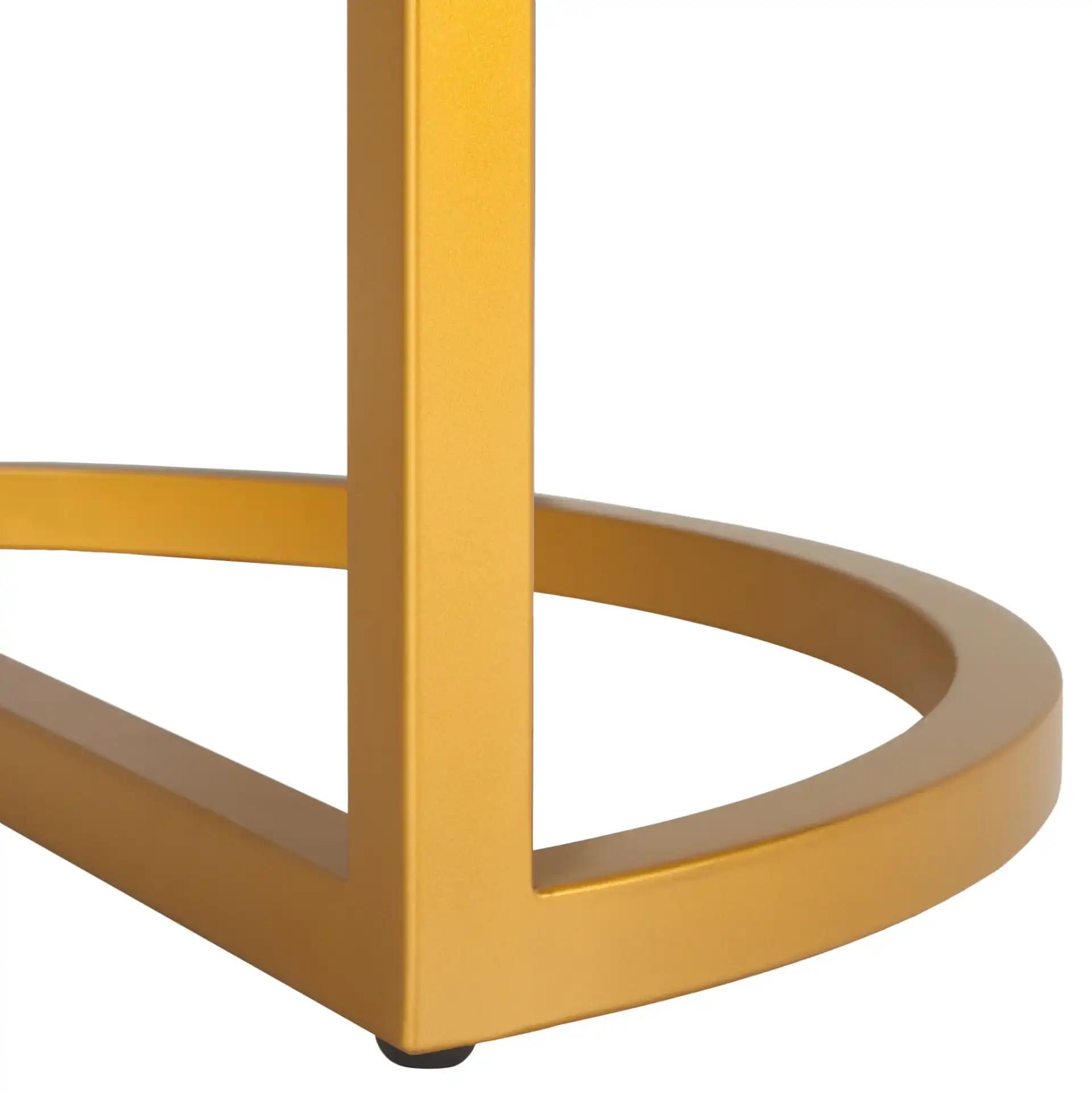 Estella Modern Desk in White / Gold, detail view
