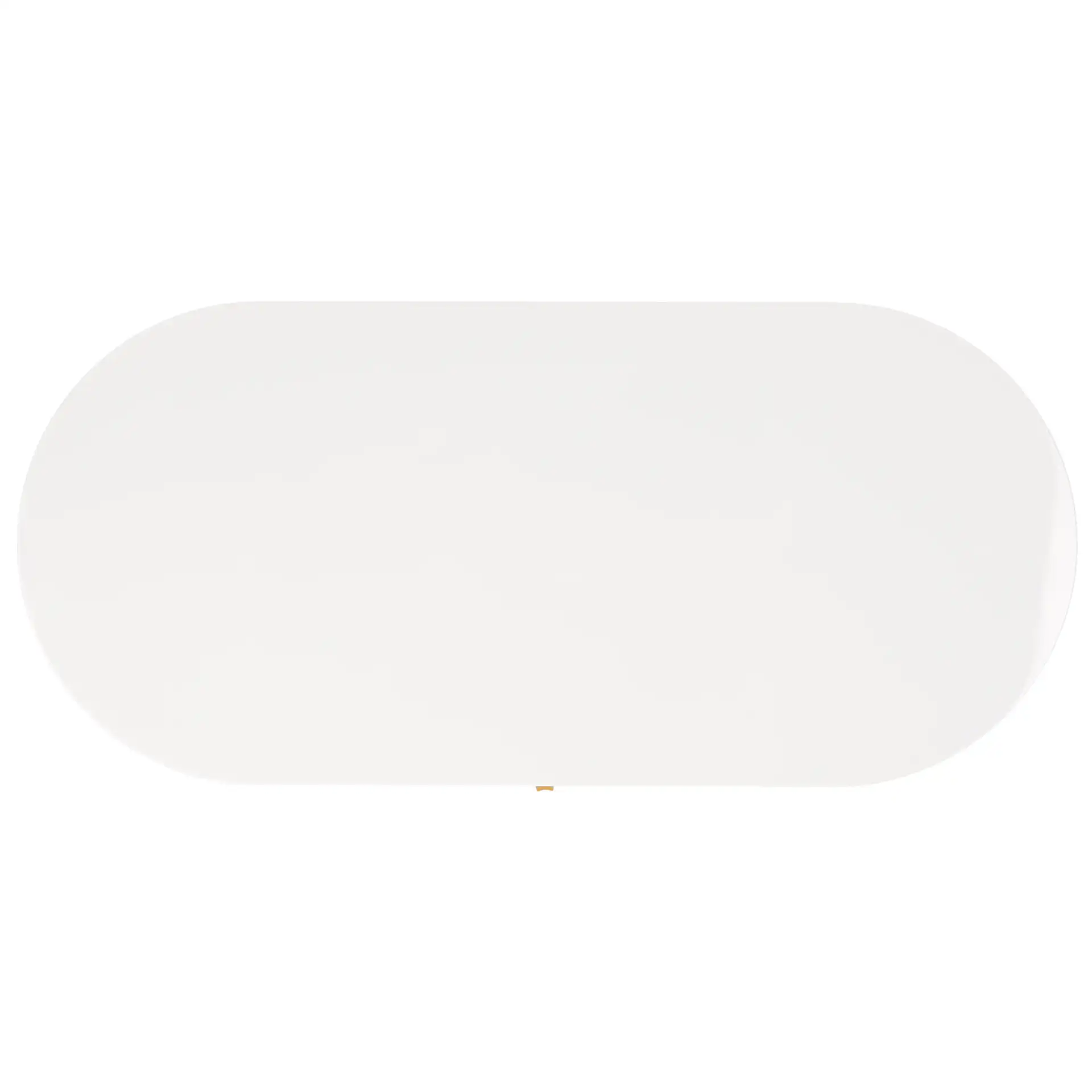 Estella Modern Desk in White / Gold, detail view