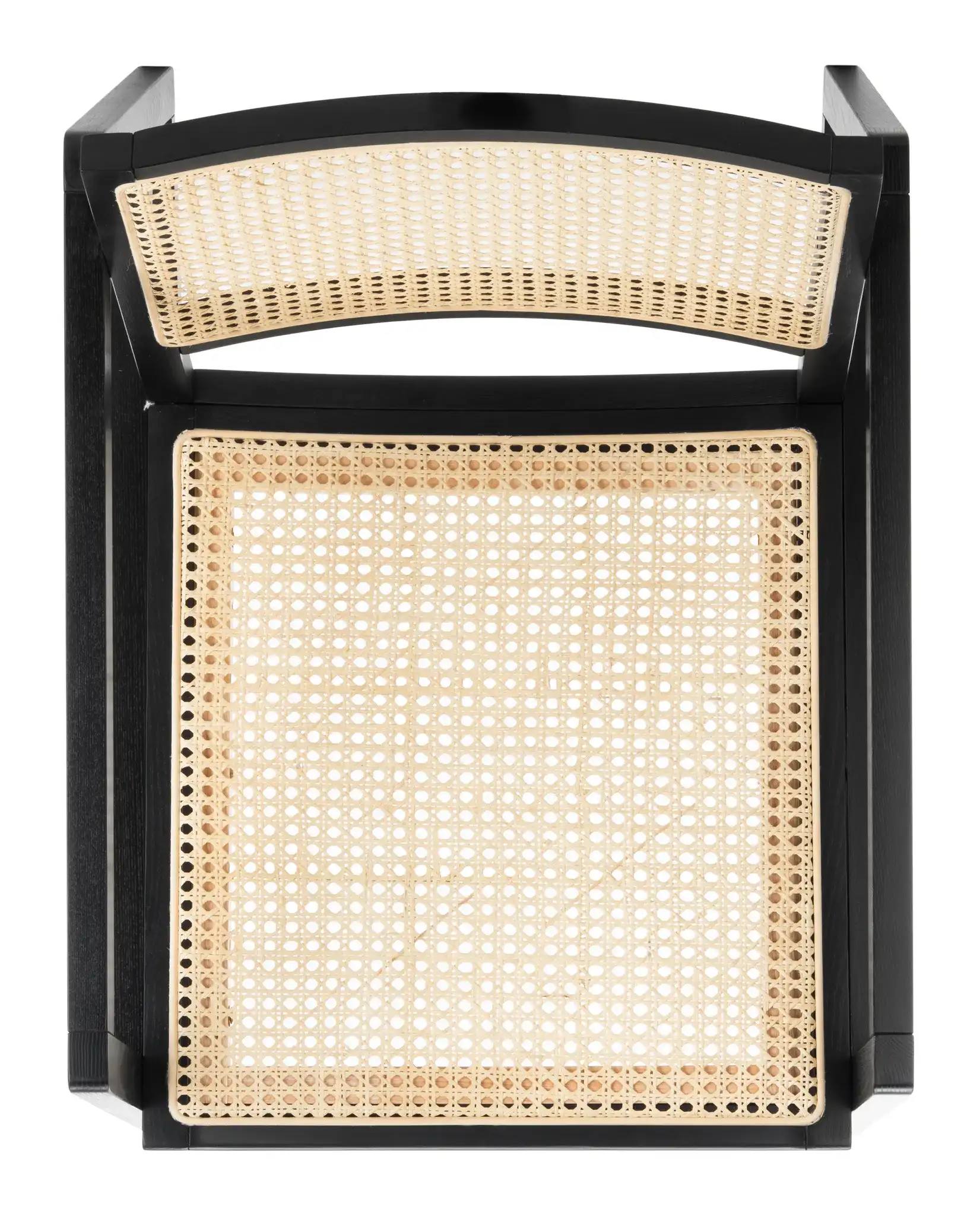 Perth Rattan Rocking Chair in Black / Natural, detail view