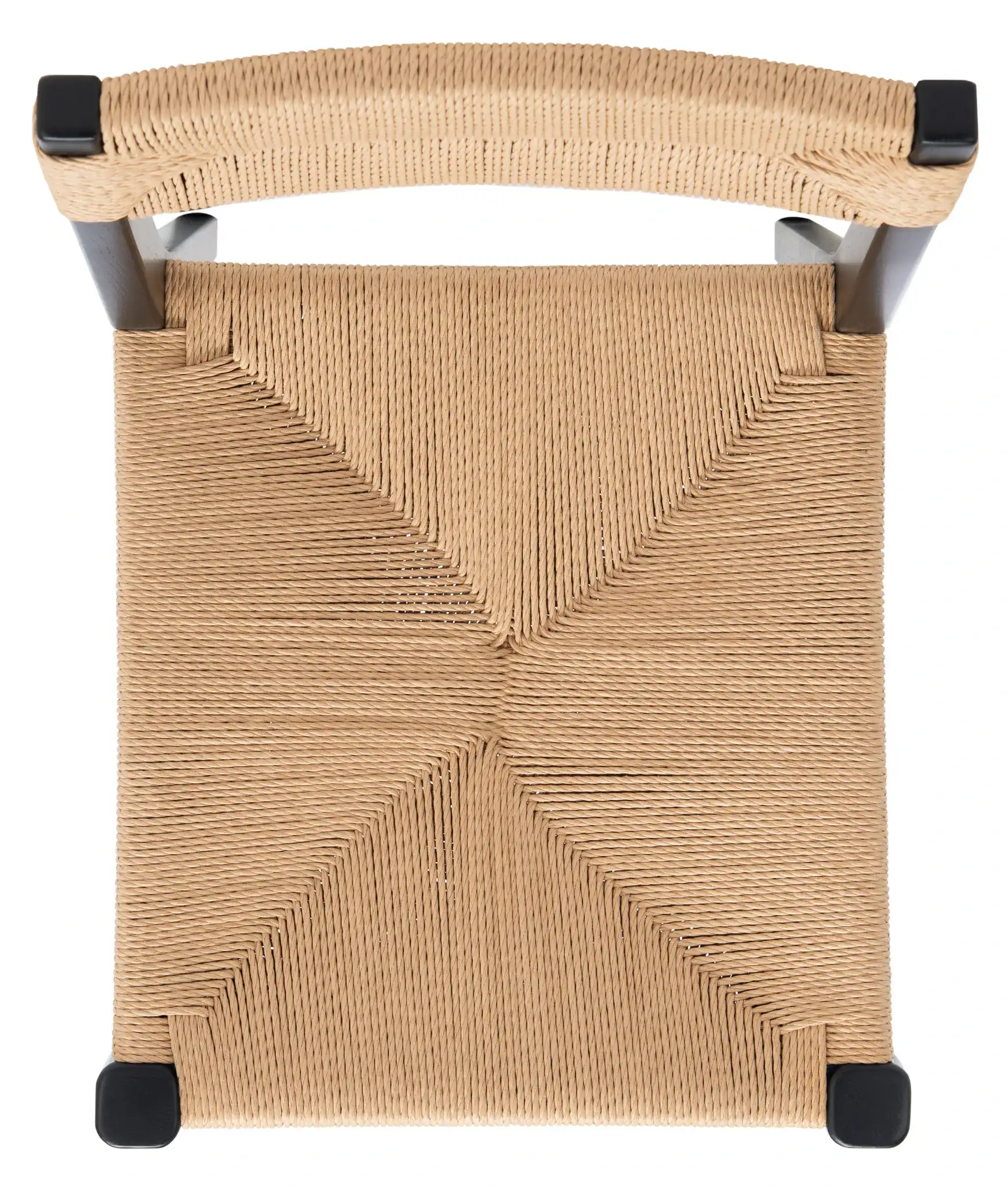 Cody Rattan Dining Chair (Set of 2) in Black / Natural, detail view