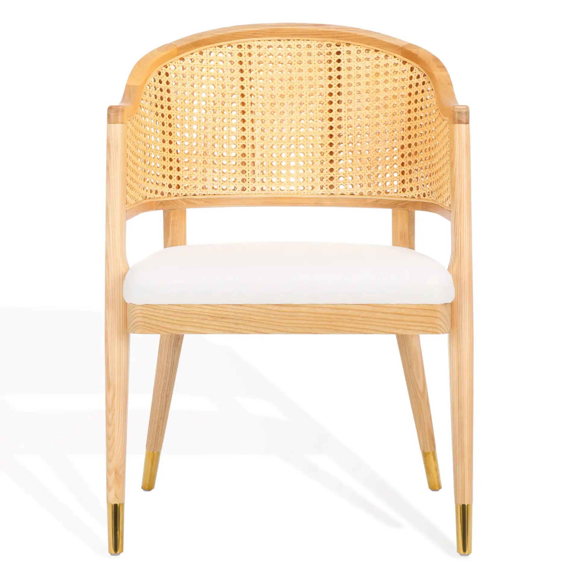 Rogue Rattan Dining Chair in Black / Natural, detail view